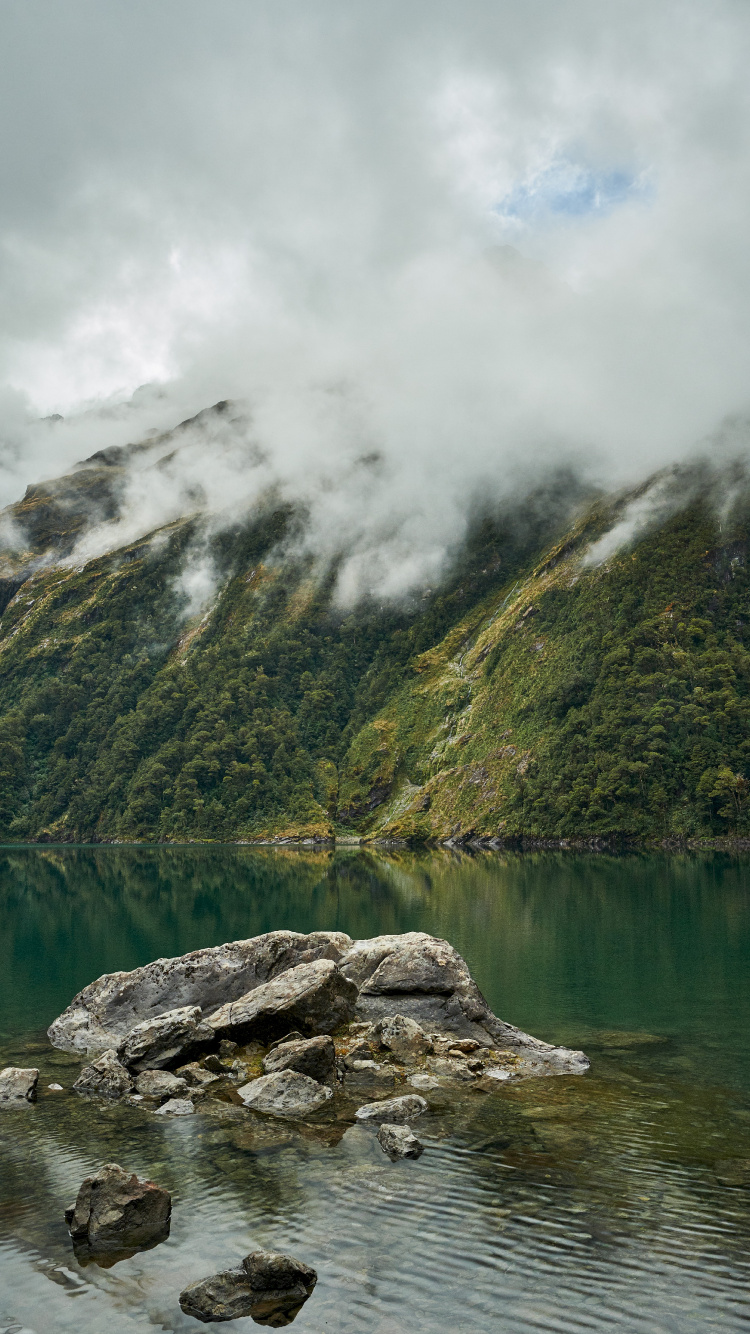 Обои гора, пейзажи гор, озеро, природа, природный ландшафт в разрешении 750x1334