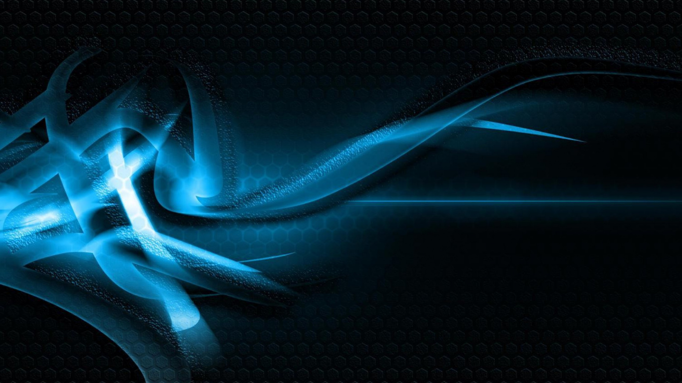 Обои синий, электрик, графика, темнота, арт в разрешении 1366x768