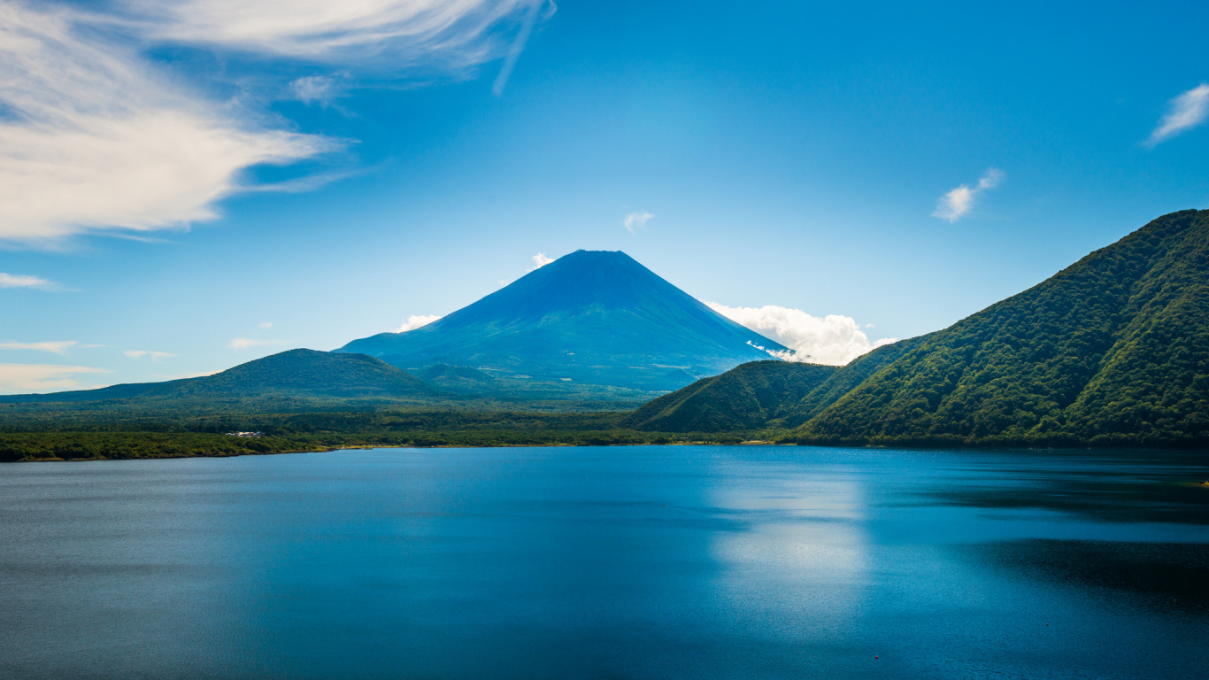 Обои океан, гора, море, природа, нагорье в разрешении 1366x768