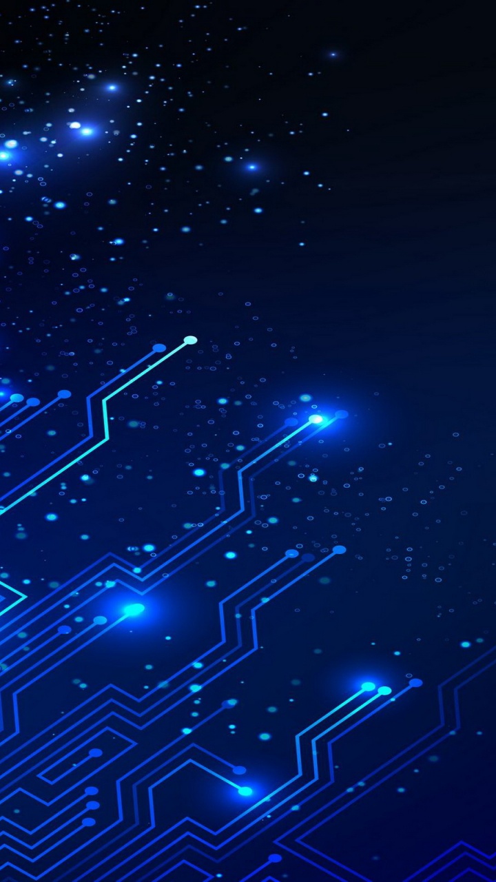 Обои синий, электрик, свет, атмосфера, космос в разрешении 720x1280