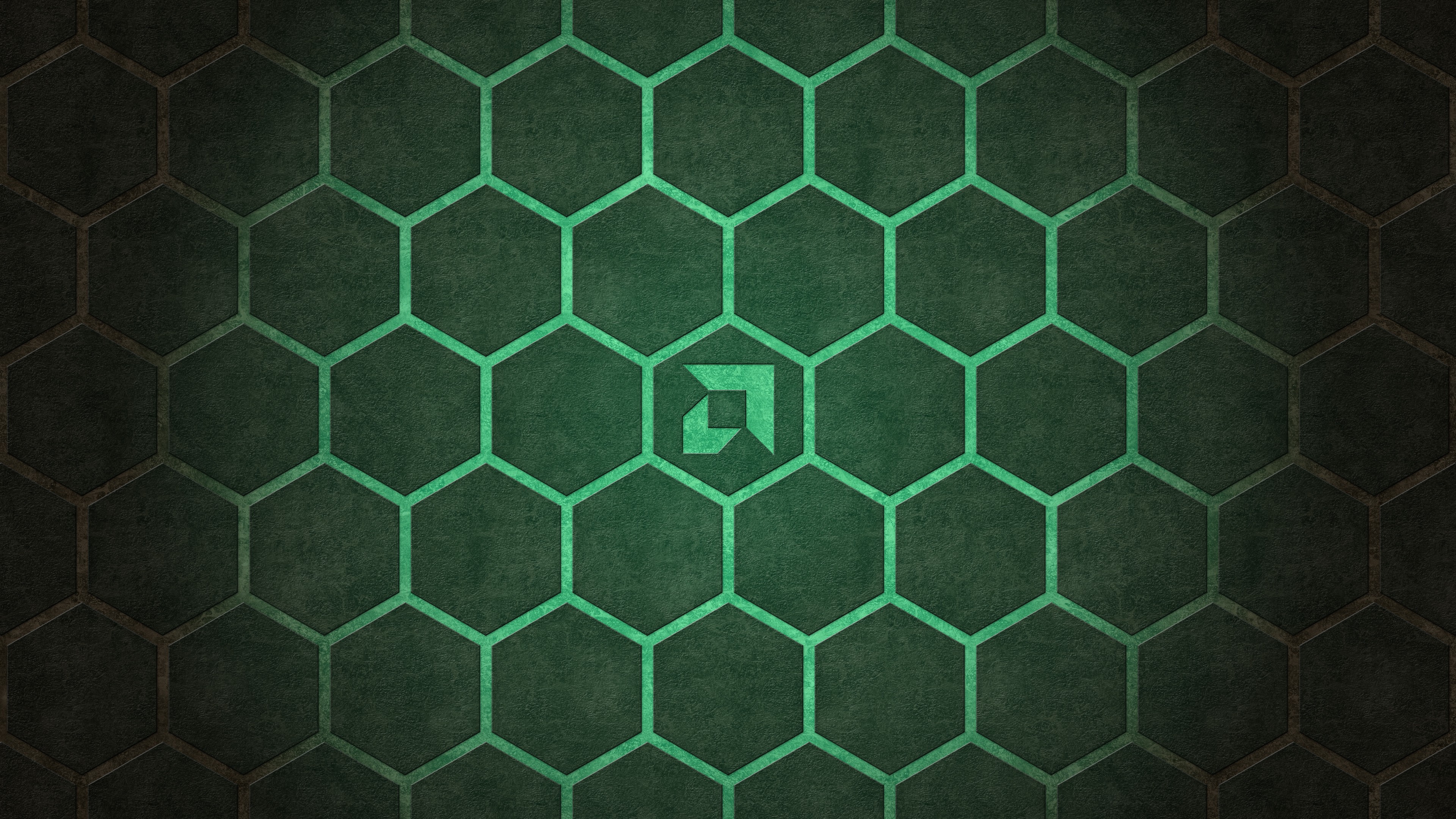 Обои Alienware, зеленый, узор, симметрия, дизайн в разрешении 3840x2160