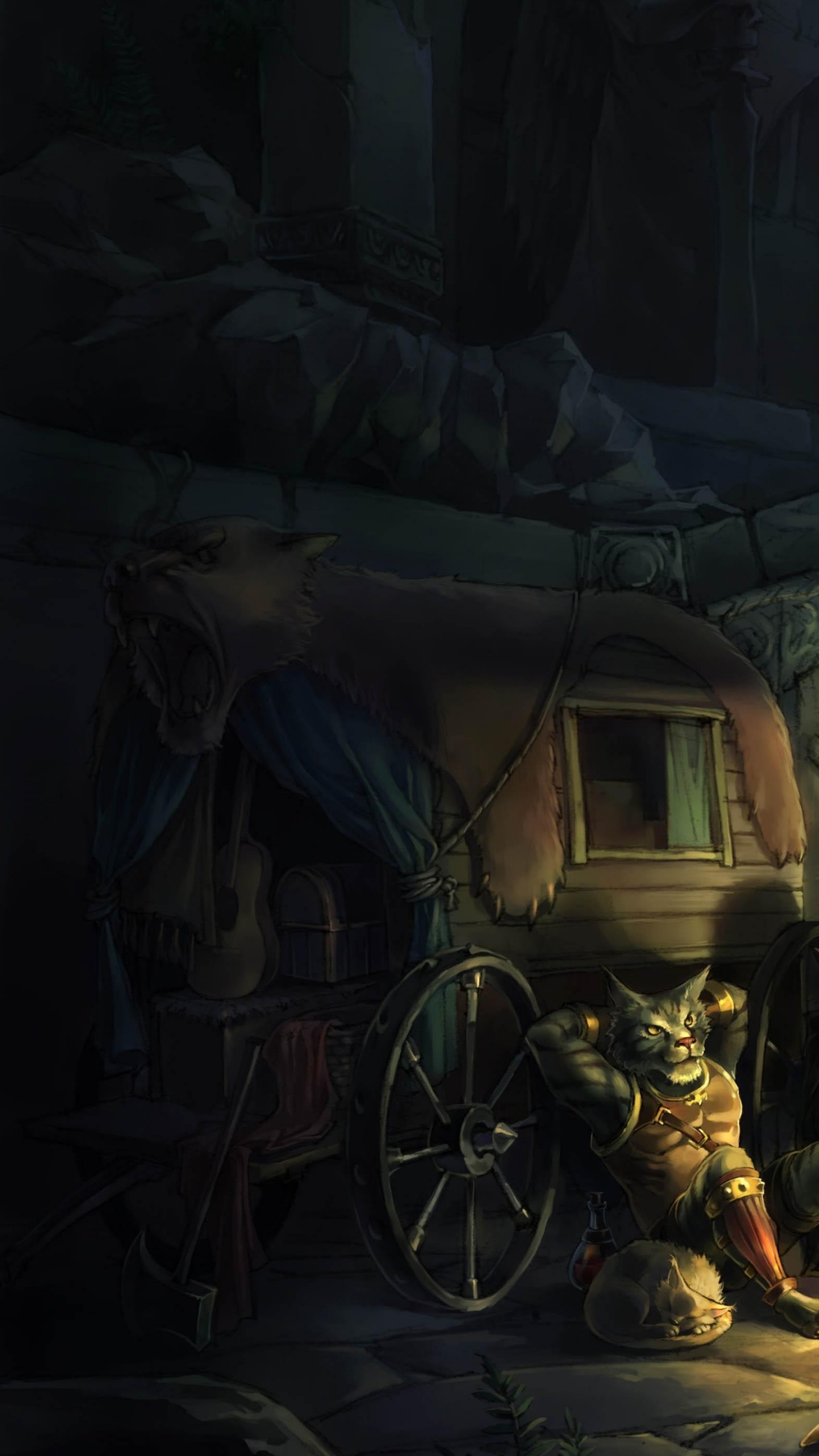 Обои фэнтези, компьютерная игра, игры, мифология, тьма в разрешении 1440x2560