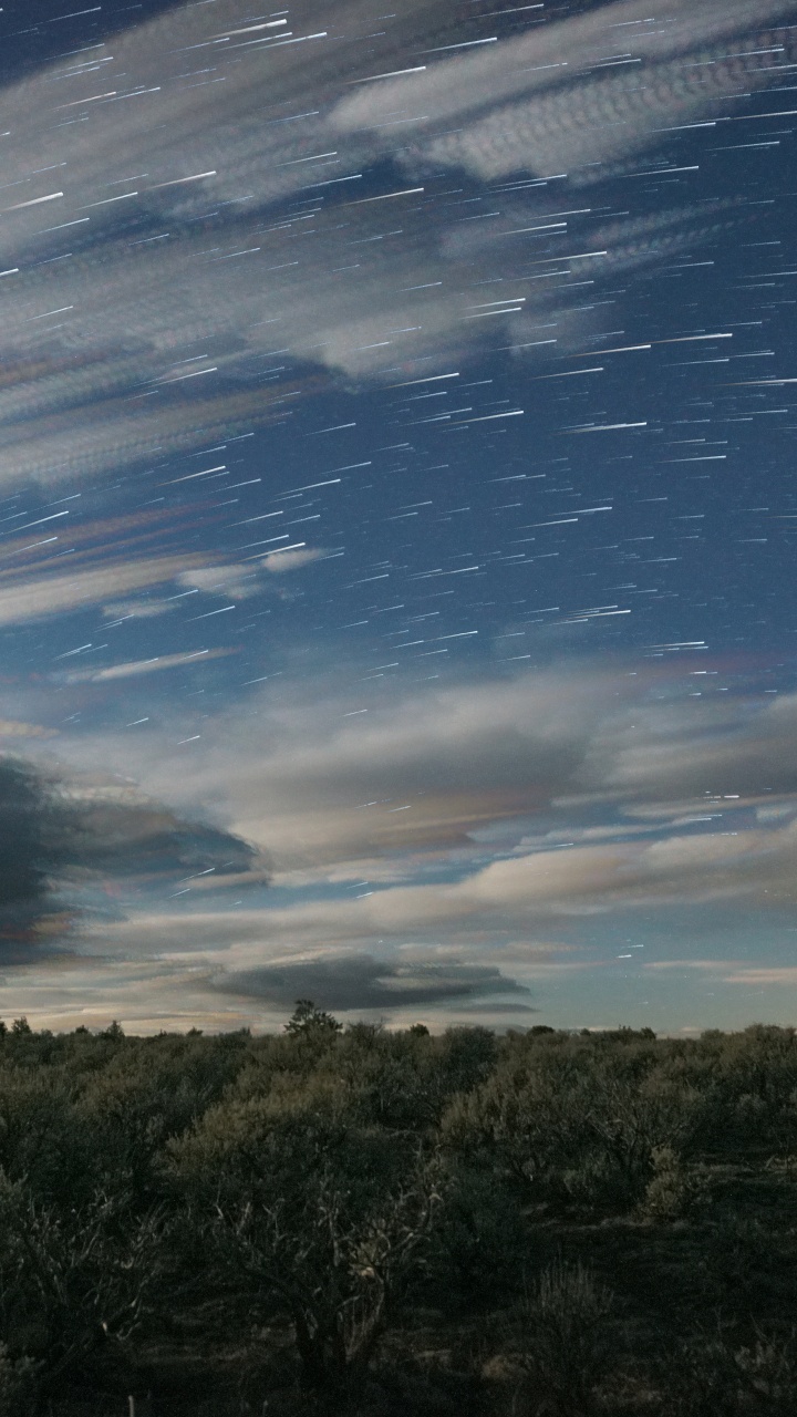 Обои закат, облако, атмосфера, природный ландшафт, горизонт в разрешении 720x1280