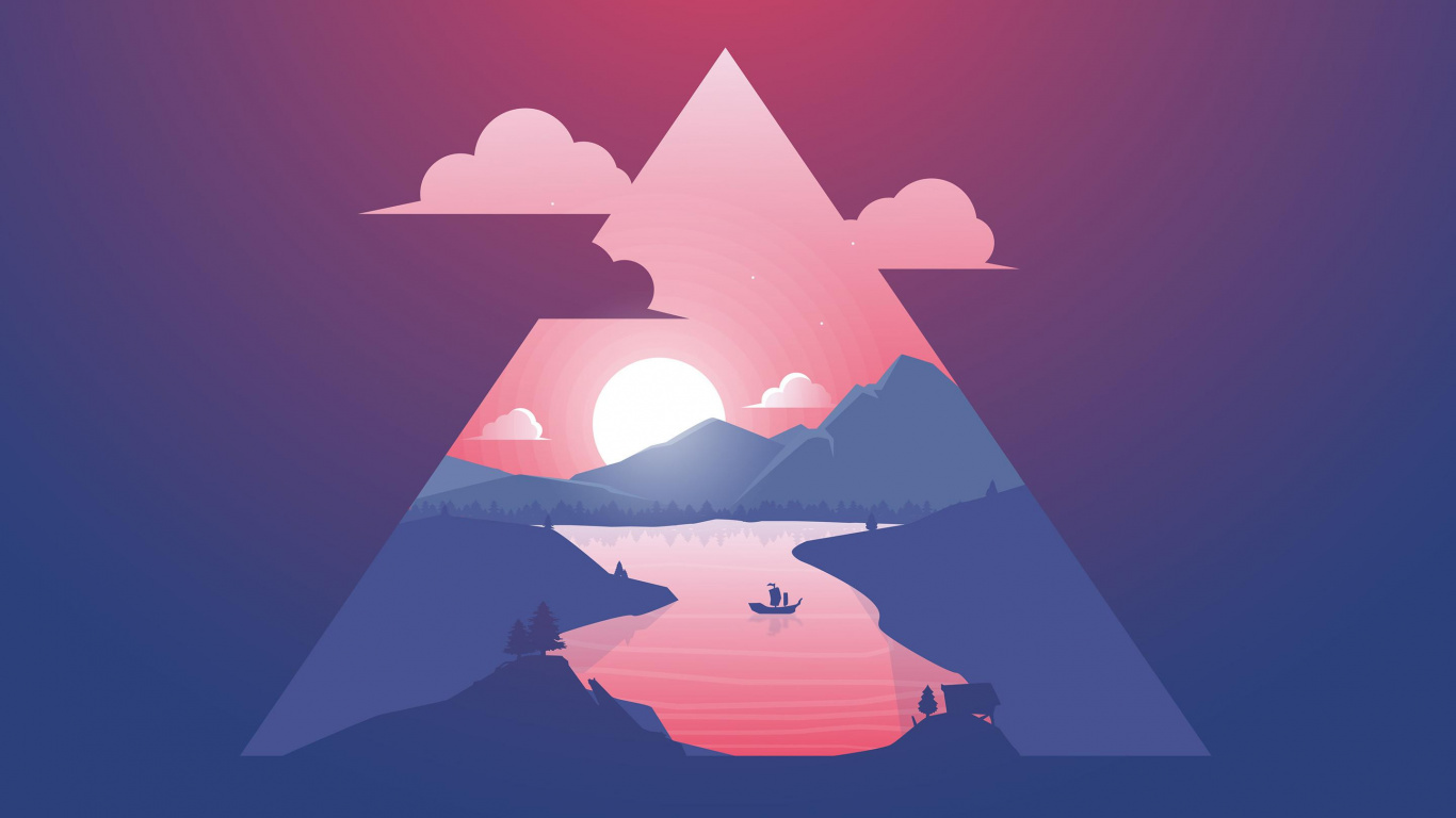 Обои минимализм, абстрактное искусство, облако, жест, арт в разрешении 1366x768