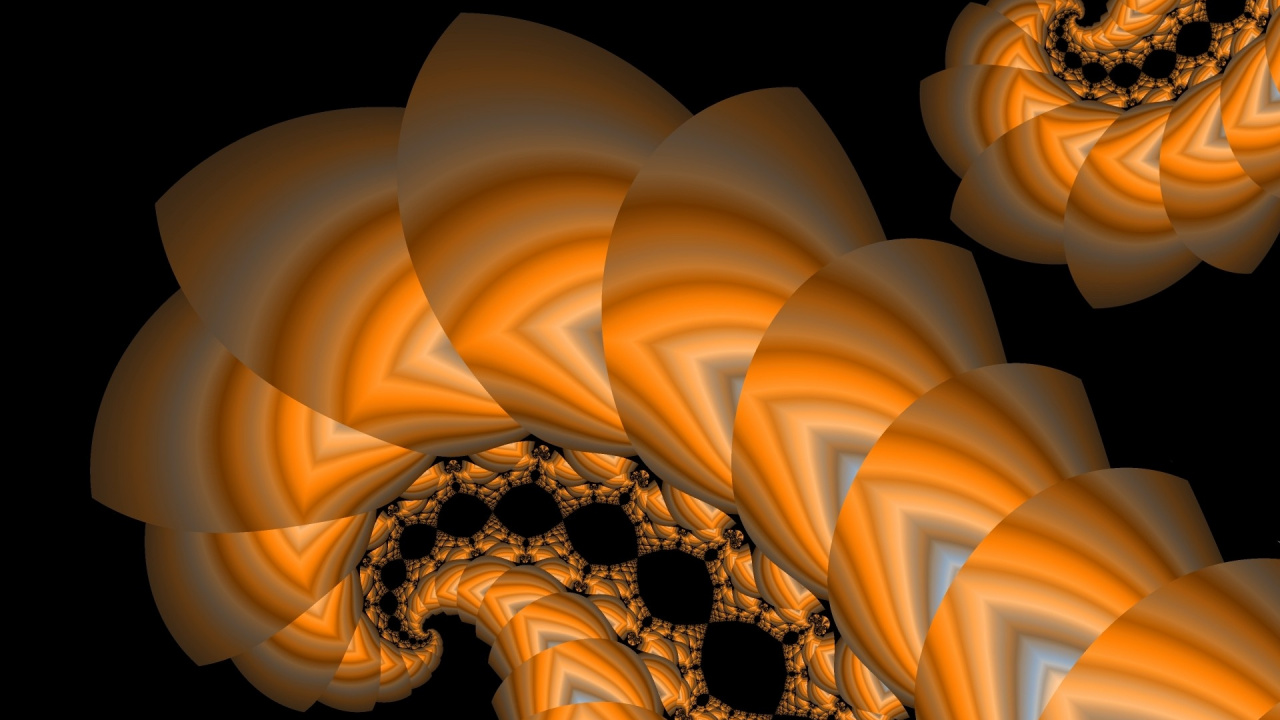 Обои фрактальное искусство, узор, фигура, абстракция, книжка-раскраска в разрешении 1280x720