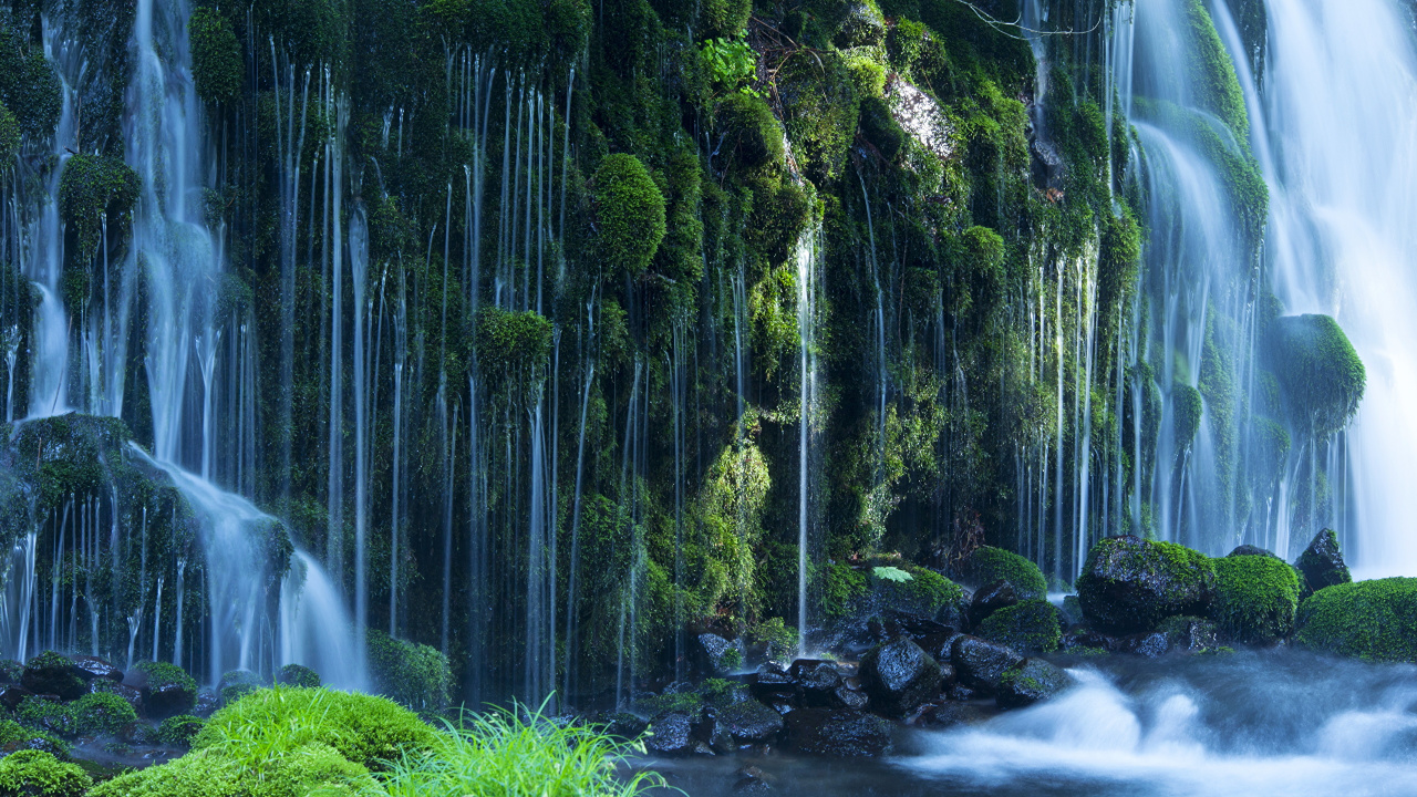 Обои водопад, фреска, гидроресурсы, водоем, природа в разрешении 1280x720