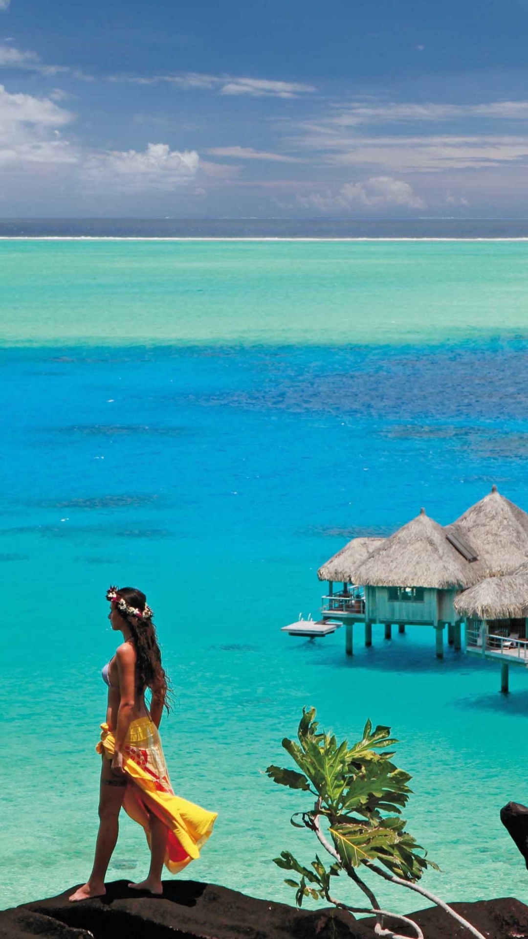 Обои Таити, Конрад Бора-Бора Нуи, путешествие, отпуск, прибежище в разрешении 1080x1920