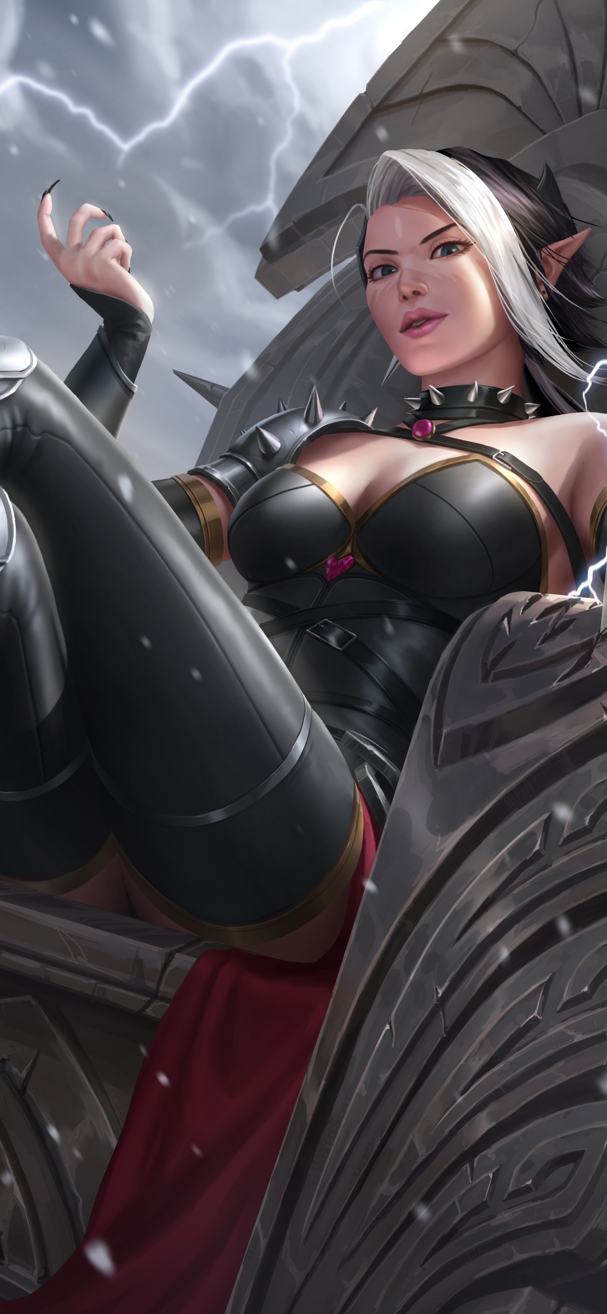 Обои иллюстрация, арт, фигурка, супергерой, латекс одежда в разрешении 1242x2688