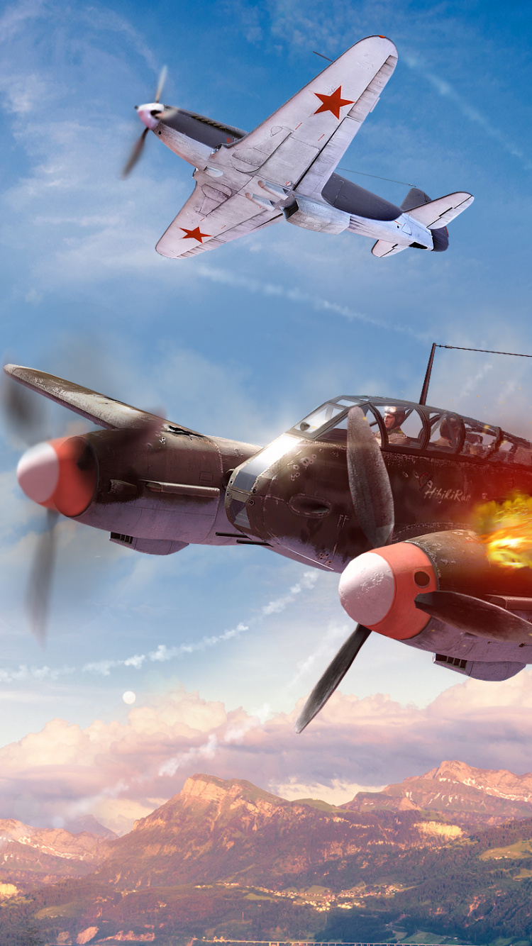 Обои гром войны, самолеты, самолет, авиация, полет в разрешении 750x1334