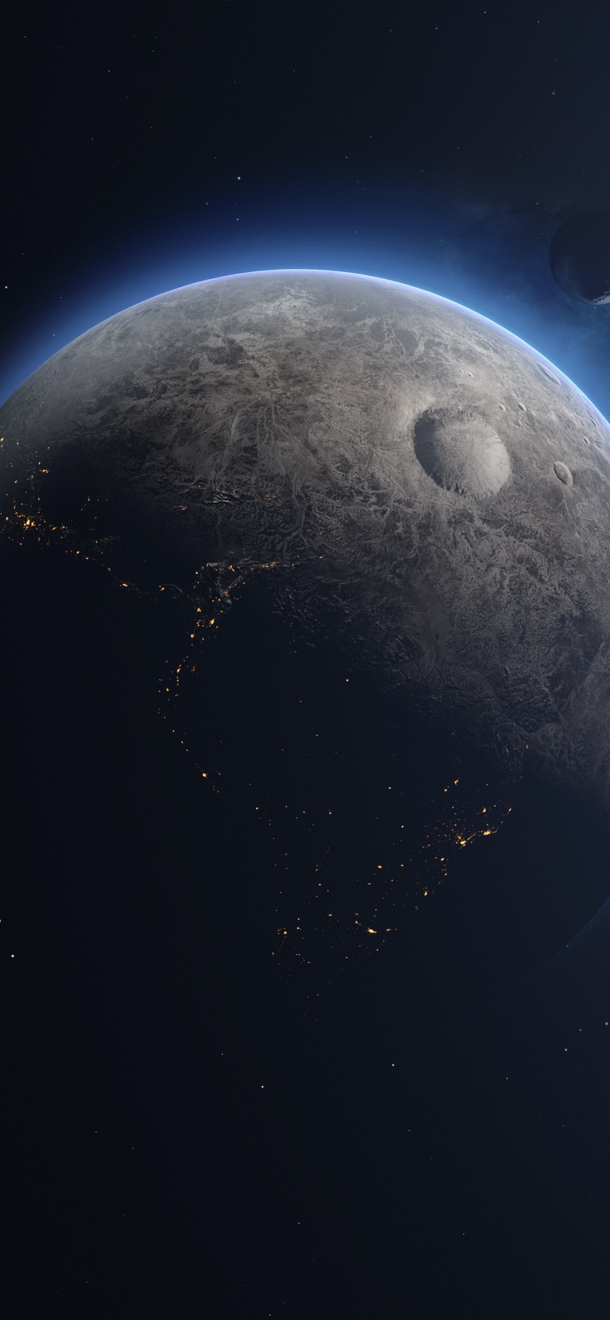 Обои атмосфера, луна, астрономический объект, мир, наука в разрешении 1242x2688