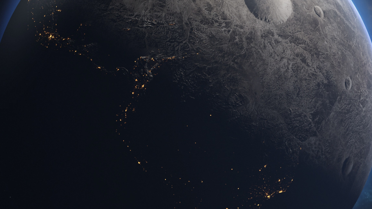 Обои атмосфера, луна, астрономический объект, мир, наука в разрешении 1280x720