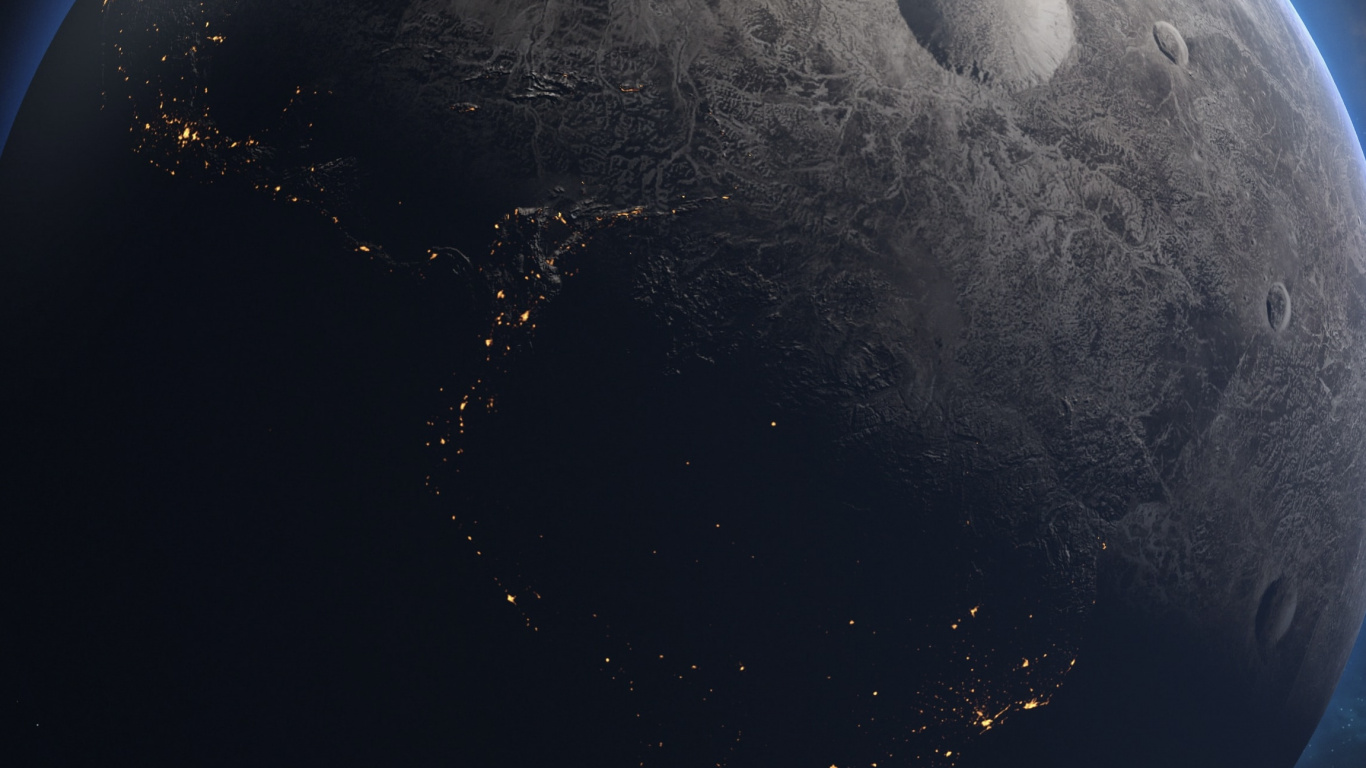 Обои атмосфера, луна, астрономический объект, мир, наука в разрешении 1366x768