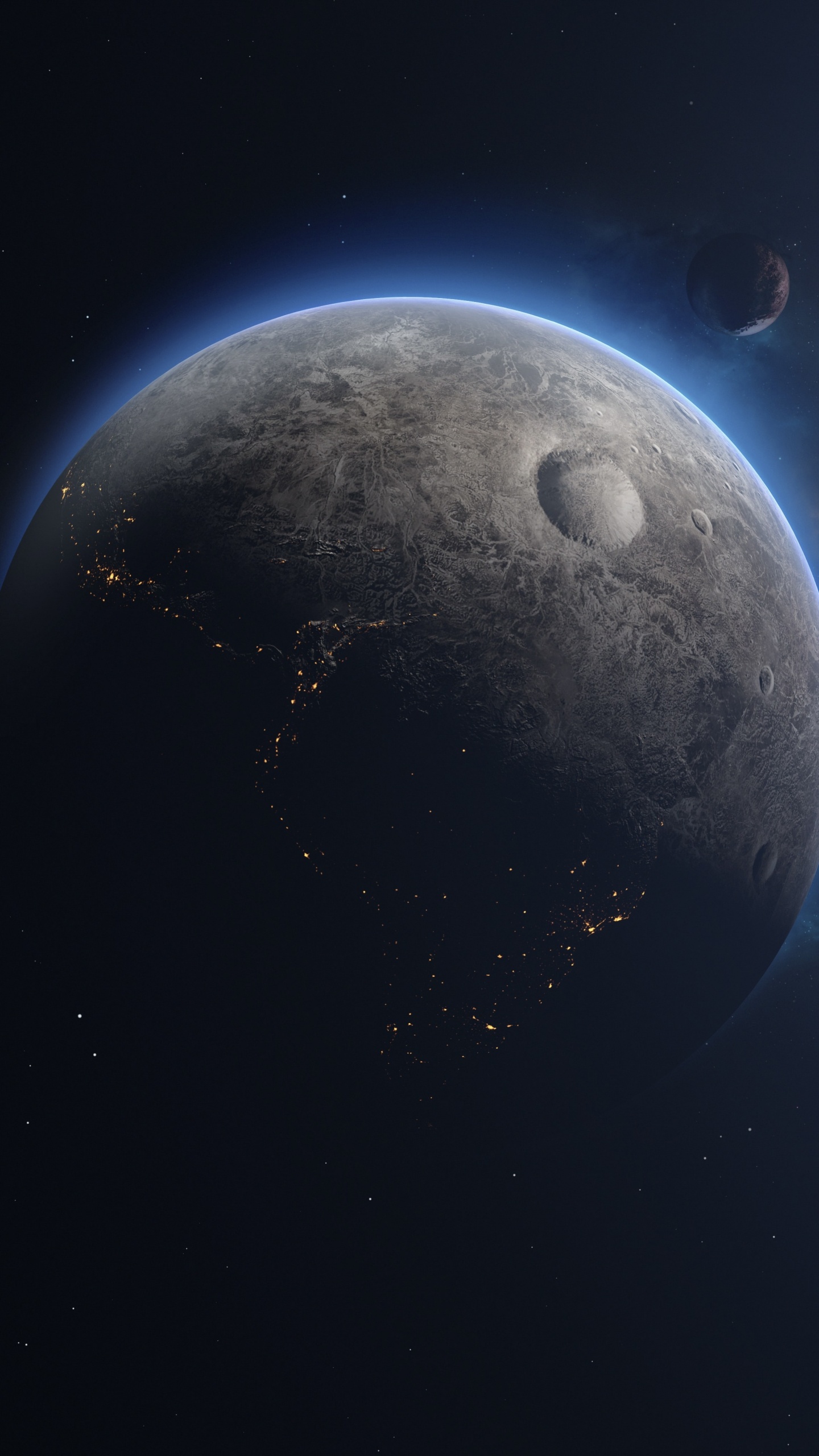 Обои атмосфера, луна, астрономический объект, мир, наука в разрешении 1440x2560