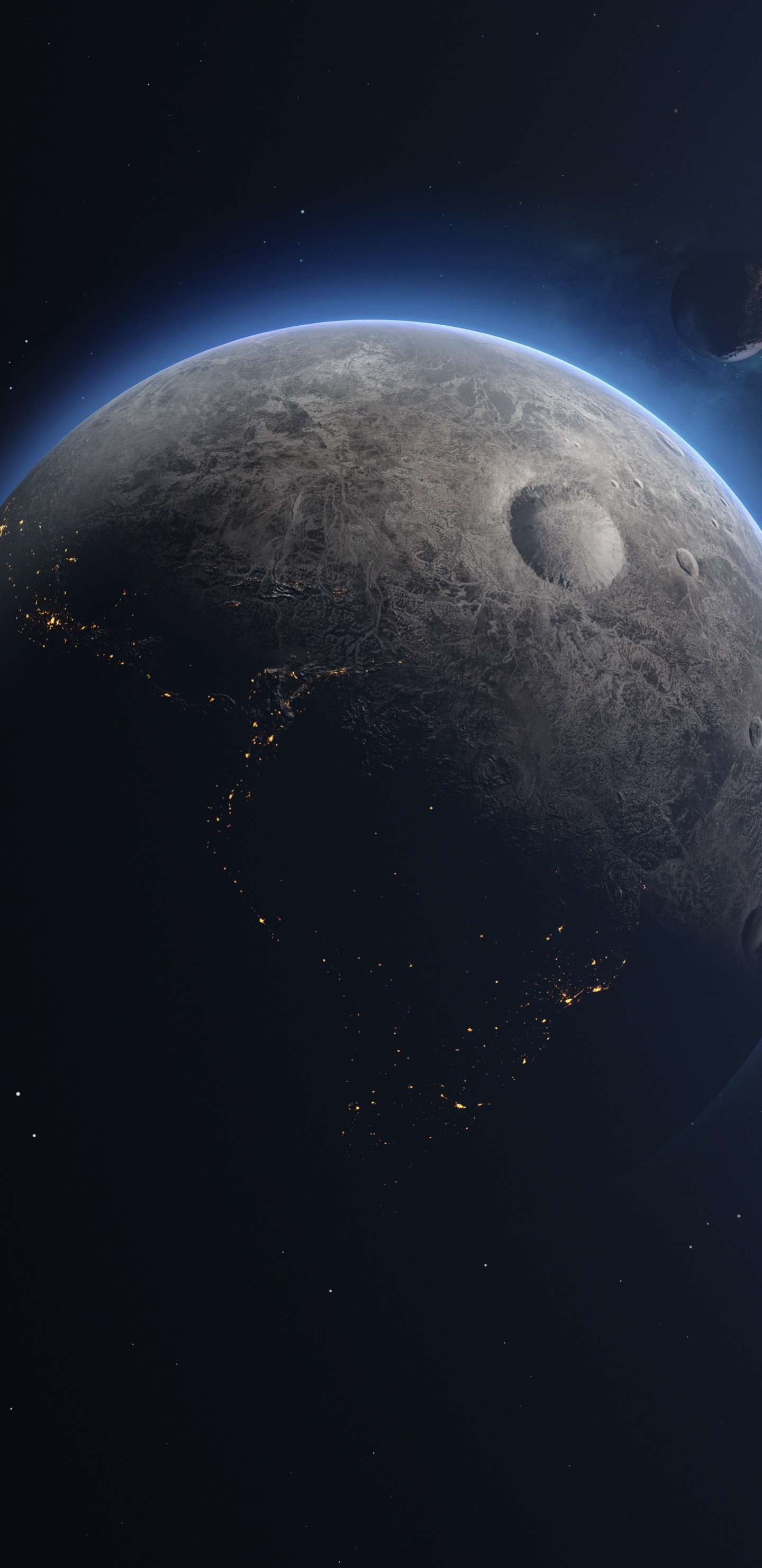 Обои атмосфера, луна, астрономический объект, мир, наука в разрешении 1440x2960