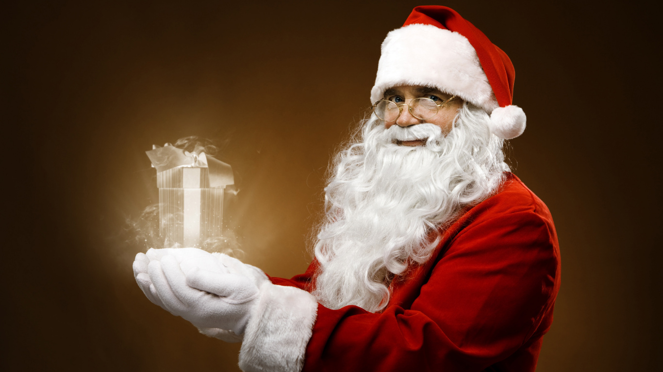 Обои Санта-Клаус, Рождественский день, волосы на лице, борода, Рождество в разрешении 1366x768