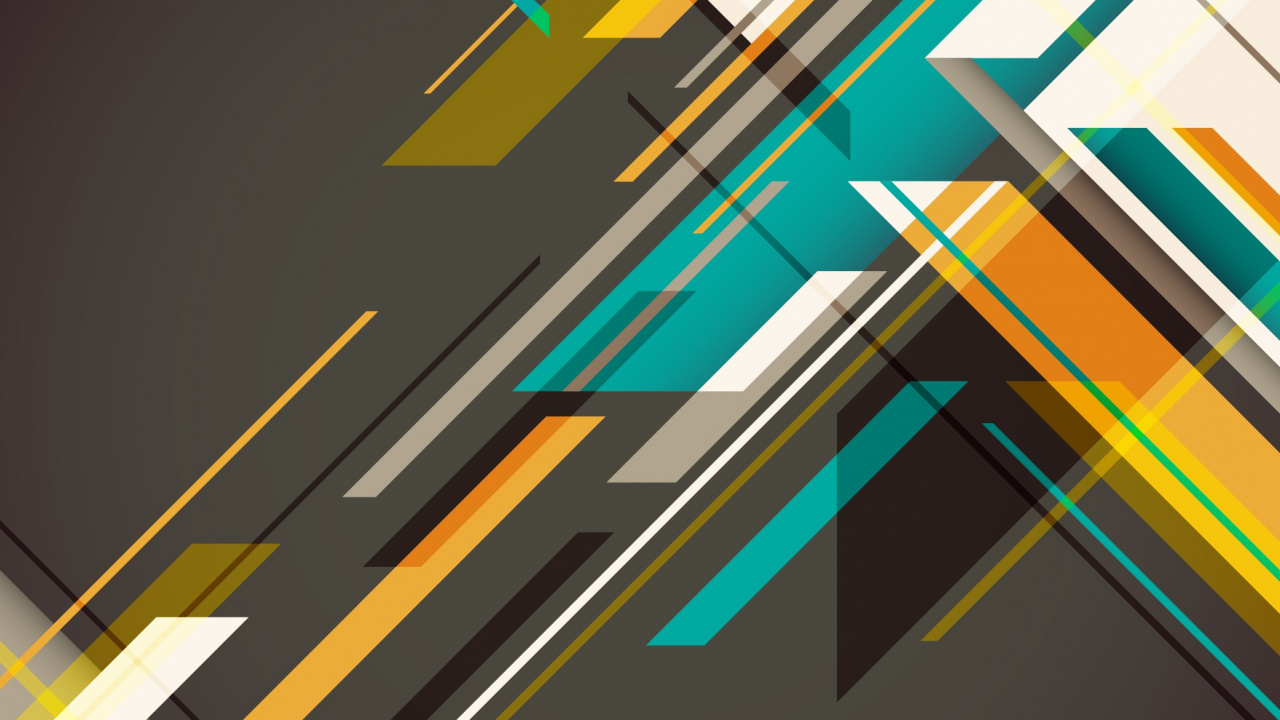 Обои абстракция, зеленый, линия, желтый, графический дизайн в разрешении 1280x720