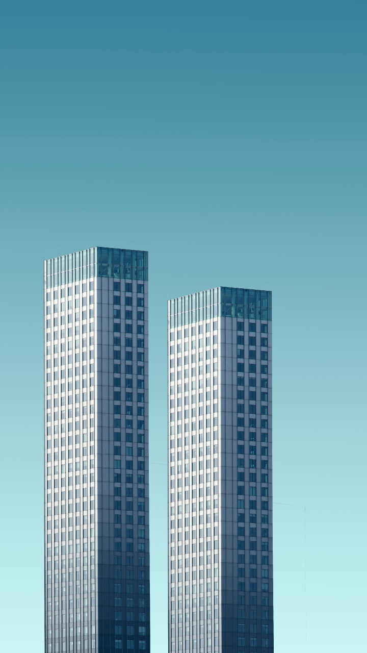 Обои здание, высотное здание, небоскреб, лазурный, башня в разрешении 720x1280