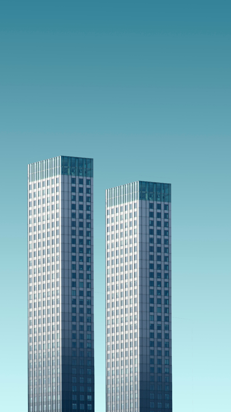 Обои здание, высотное здание, небоскреб, лазурный, башня в разрешении 750x1334