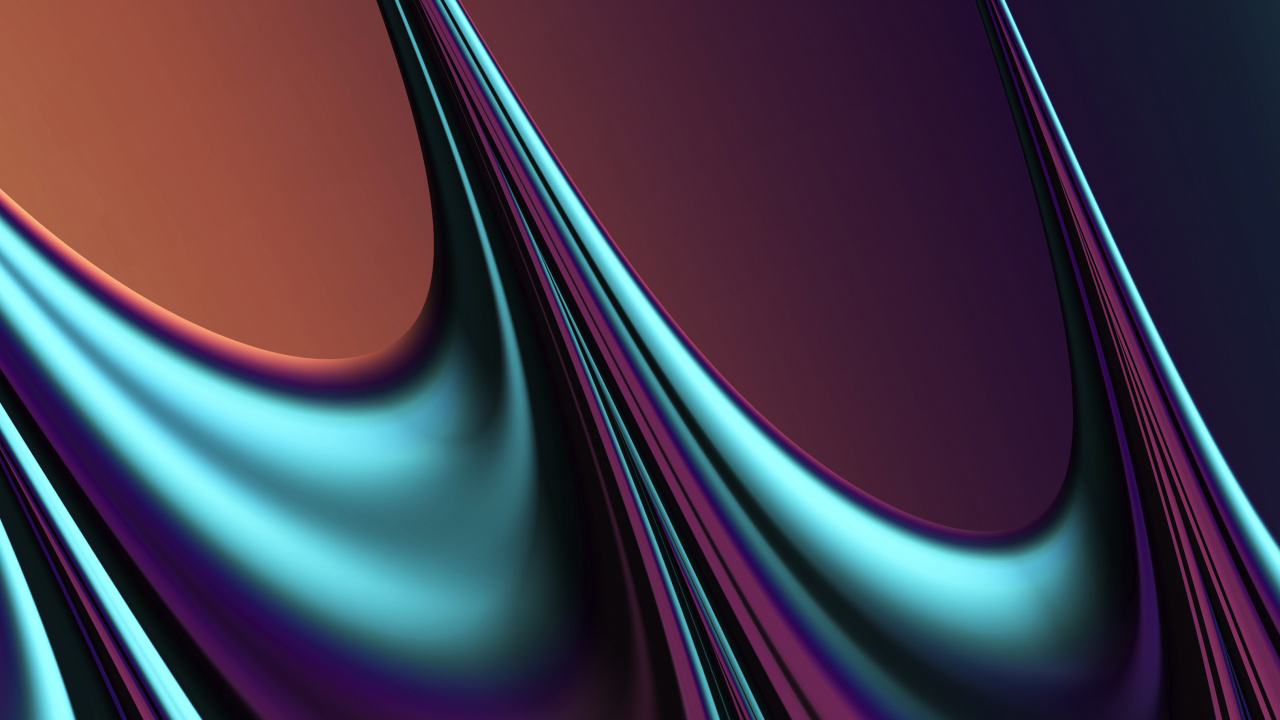 Обои фрактальное искусство, красочность, пурпур, жидкий, линия в разрешении 1280x720