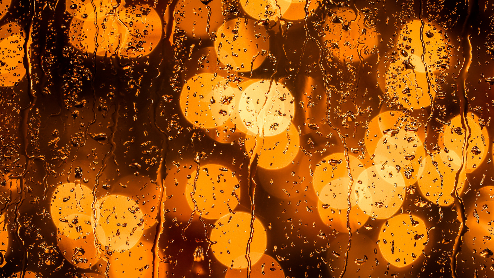 Обои Апельсин, вода, желтый, Янтарь, дождь в разрешении 1920x1080