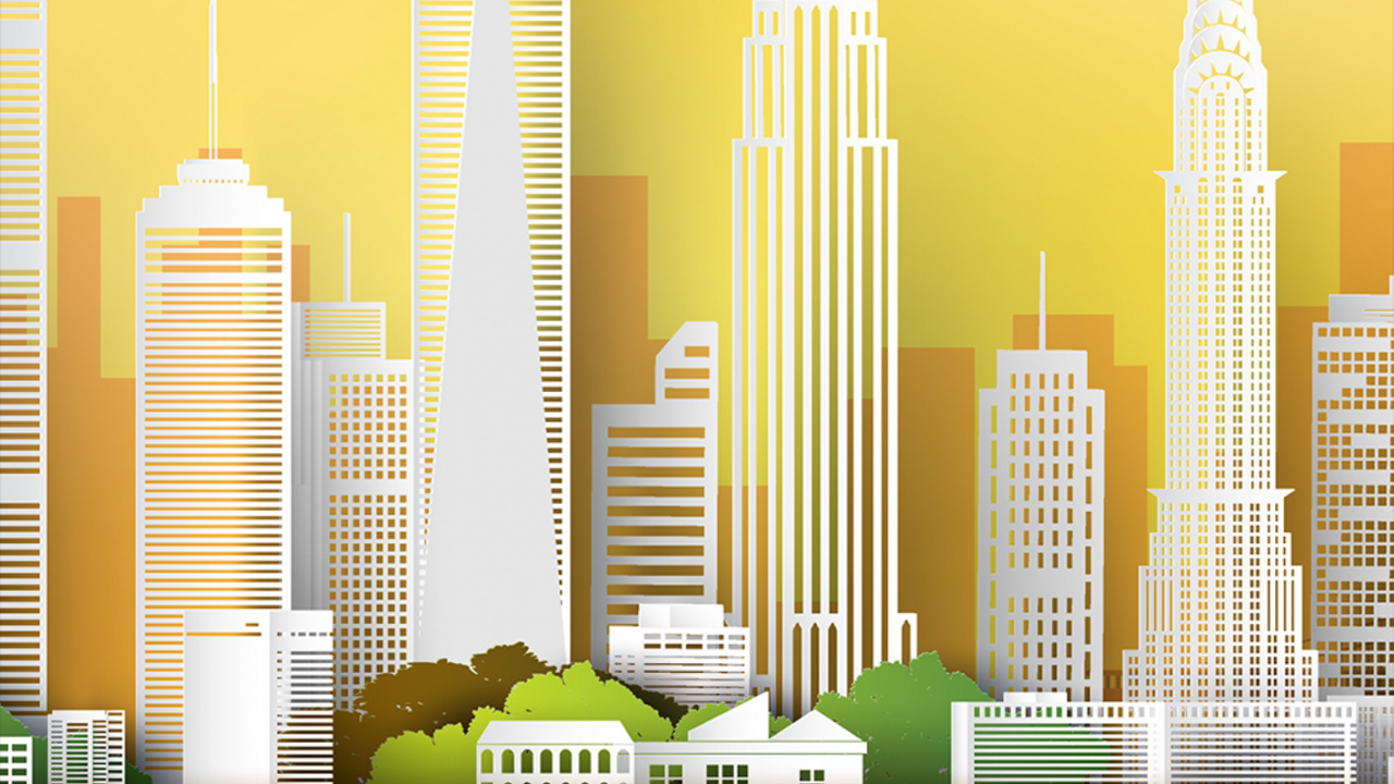 Обои ориентир, небоскреб, здание, вышка, природа в разрешении 1280x720