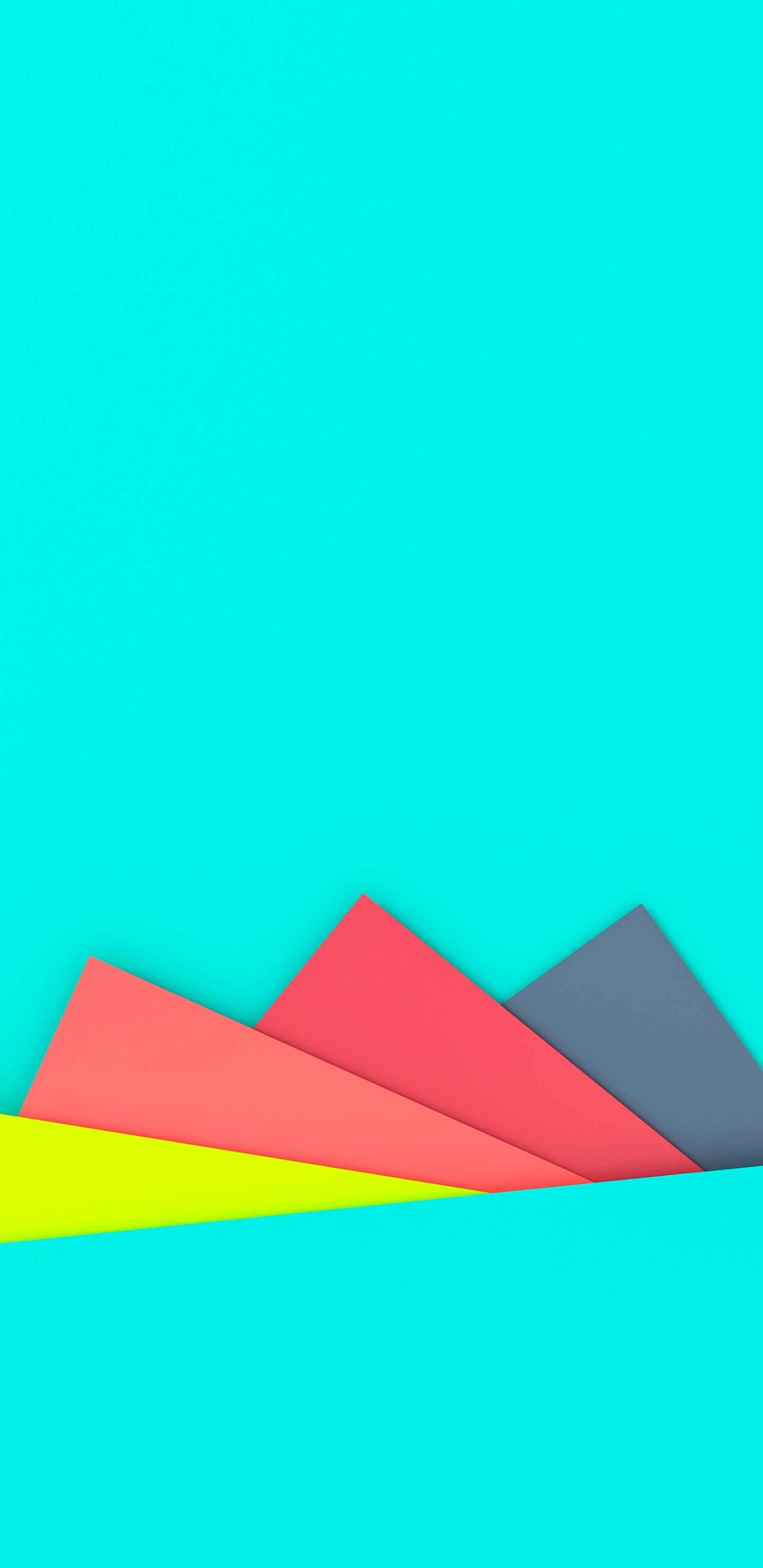 Обои ios, лазурный, треугольник, прямоугольник, Аква в разрешении 1440x2960