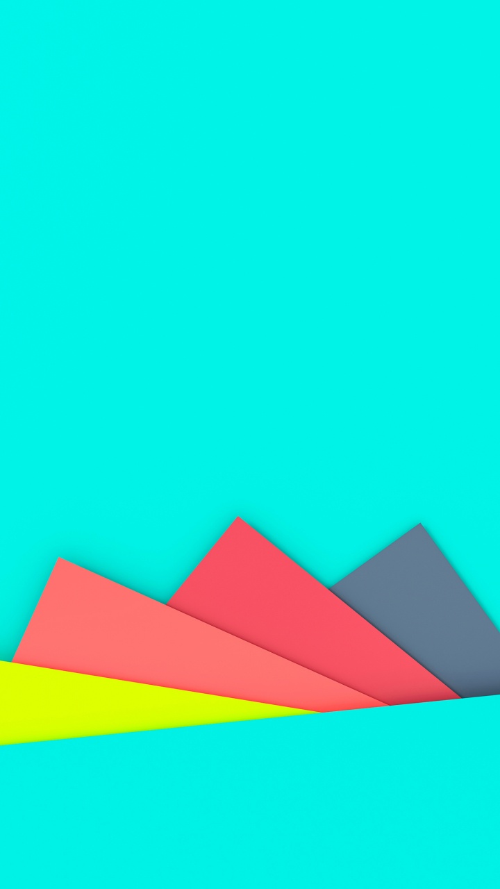 Обои ios, лазурный, треугольник, прямоугольник, Аква в разрешении 720x1280