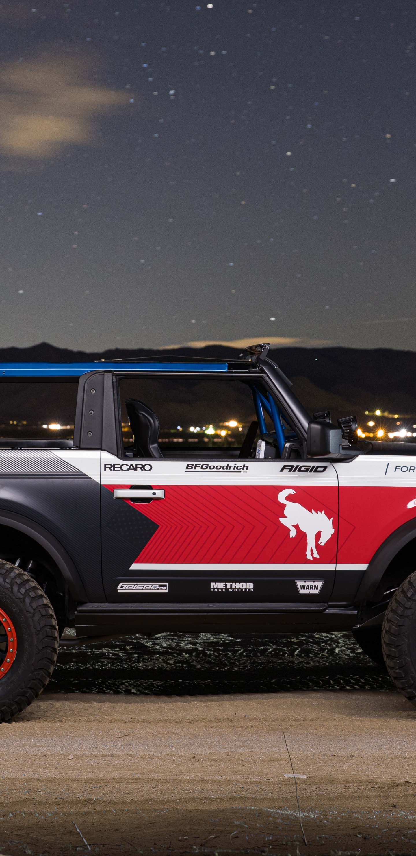 Обои ford, ford bronco, компания Ford, легковые автомобили, вне дорожные гонки в разрешении 1440x2960