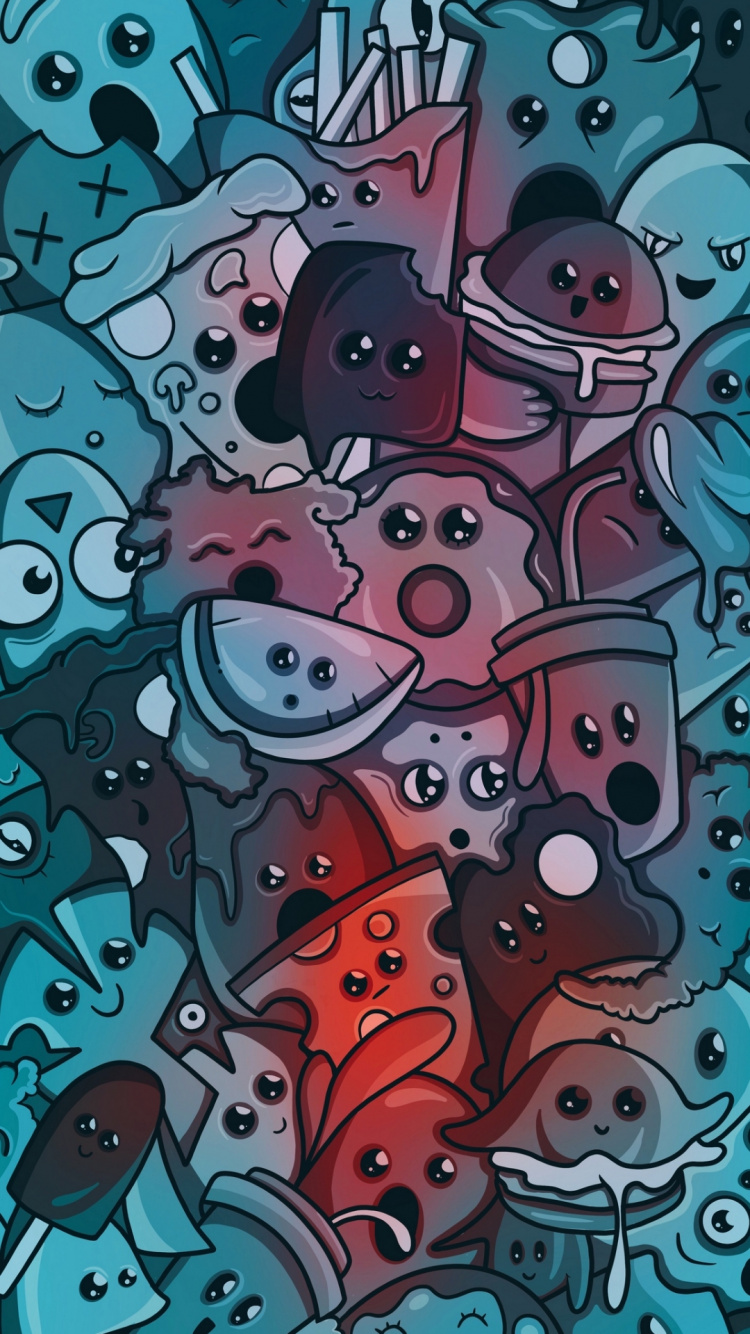 Обои психоделическое искусство, визуальное искусство, арт, постер, дизайн в разрешении 750x1334