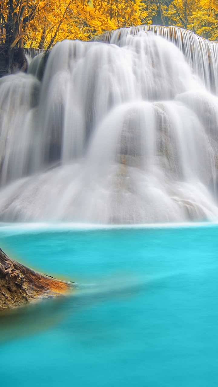 Обои водопад, водоем, природа, гидроресурсы, вода в разрешении 720x1280