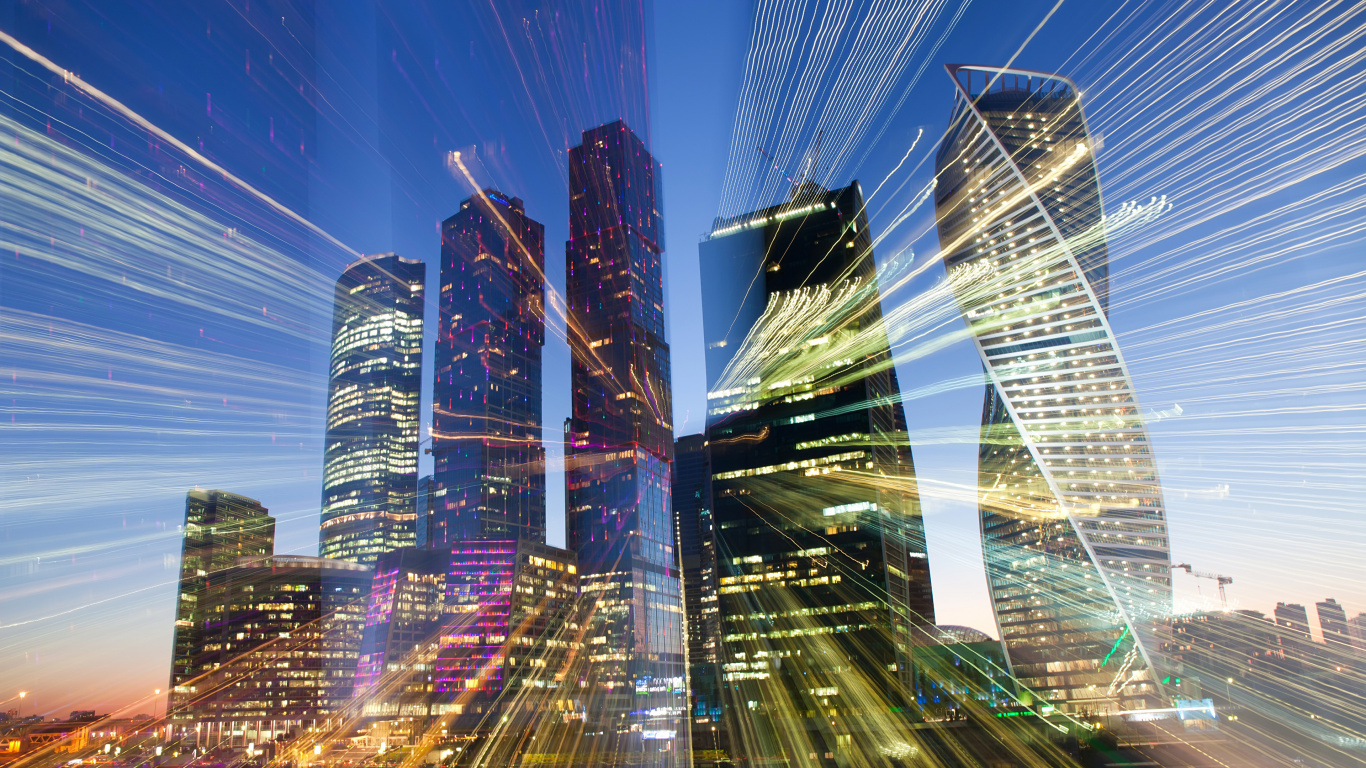 Обои город, Москва, небоскреб, метрополия, городской пейзаж в разрешении 1366x768