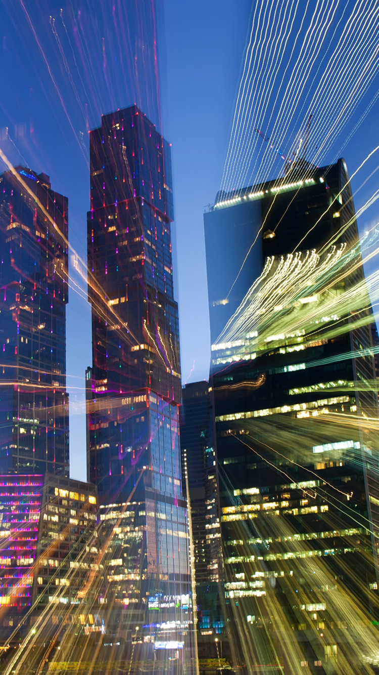 Обои город, Москва, небоскреб, метрополия, городской пейзаж в разрешении 750x1334