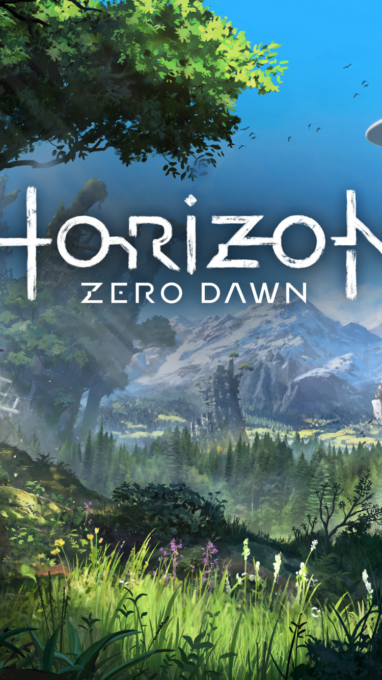 Обои горизонт ноль рассвета, playstation 4, Алой, партизанские игры, природа в разрешении 750x1334