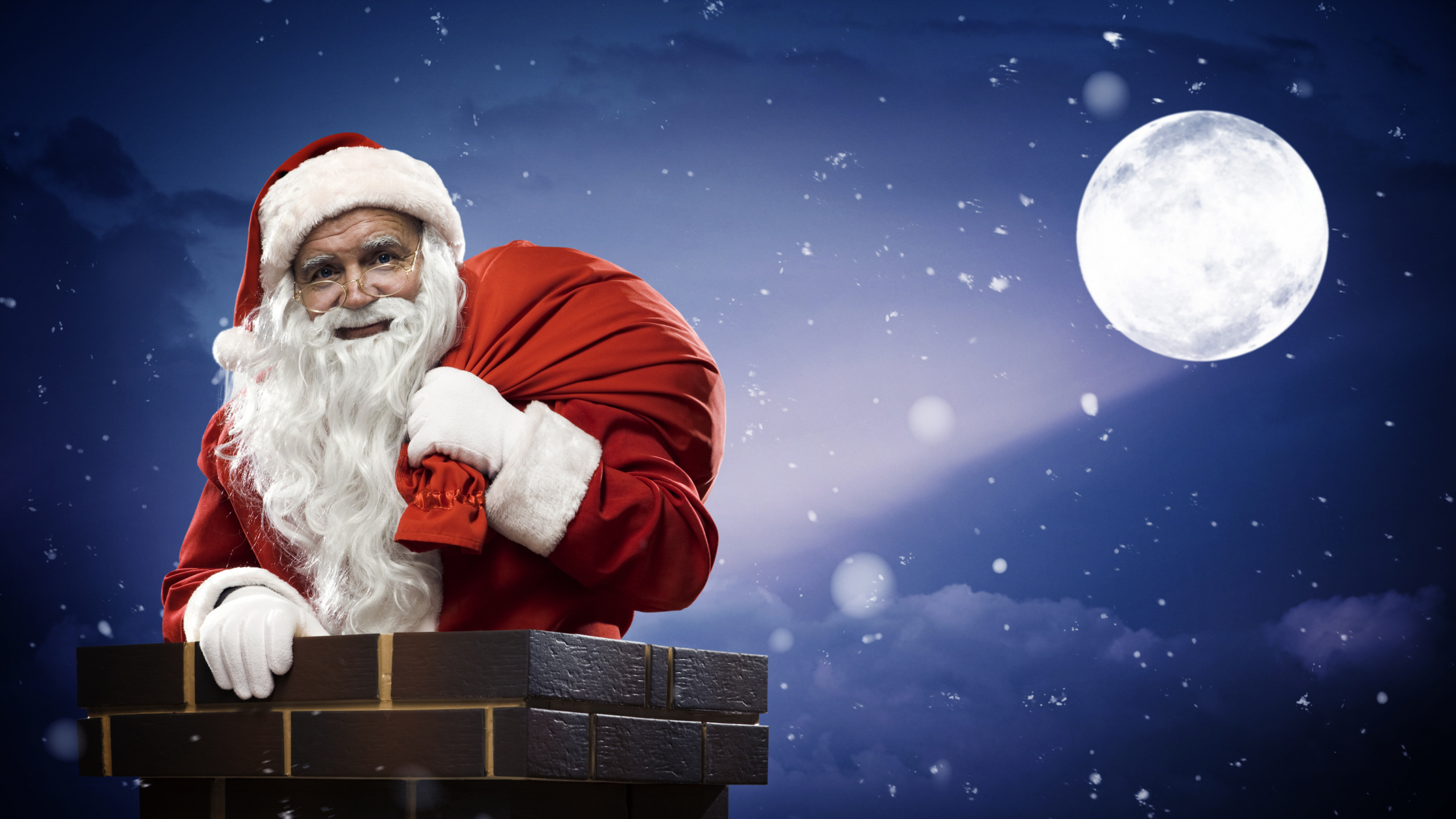 Обои Санта-Клаус, Рождественский день, Рождество, вымышленный персонаж, Дед Мороз в разрешении 2560x1440