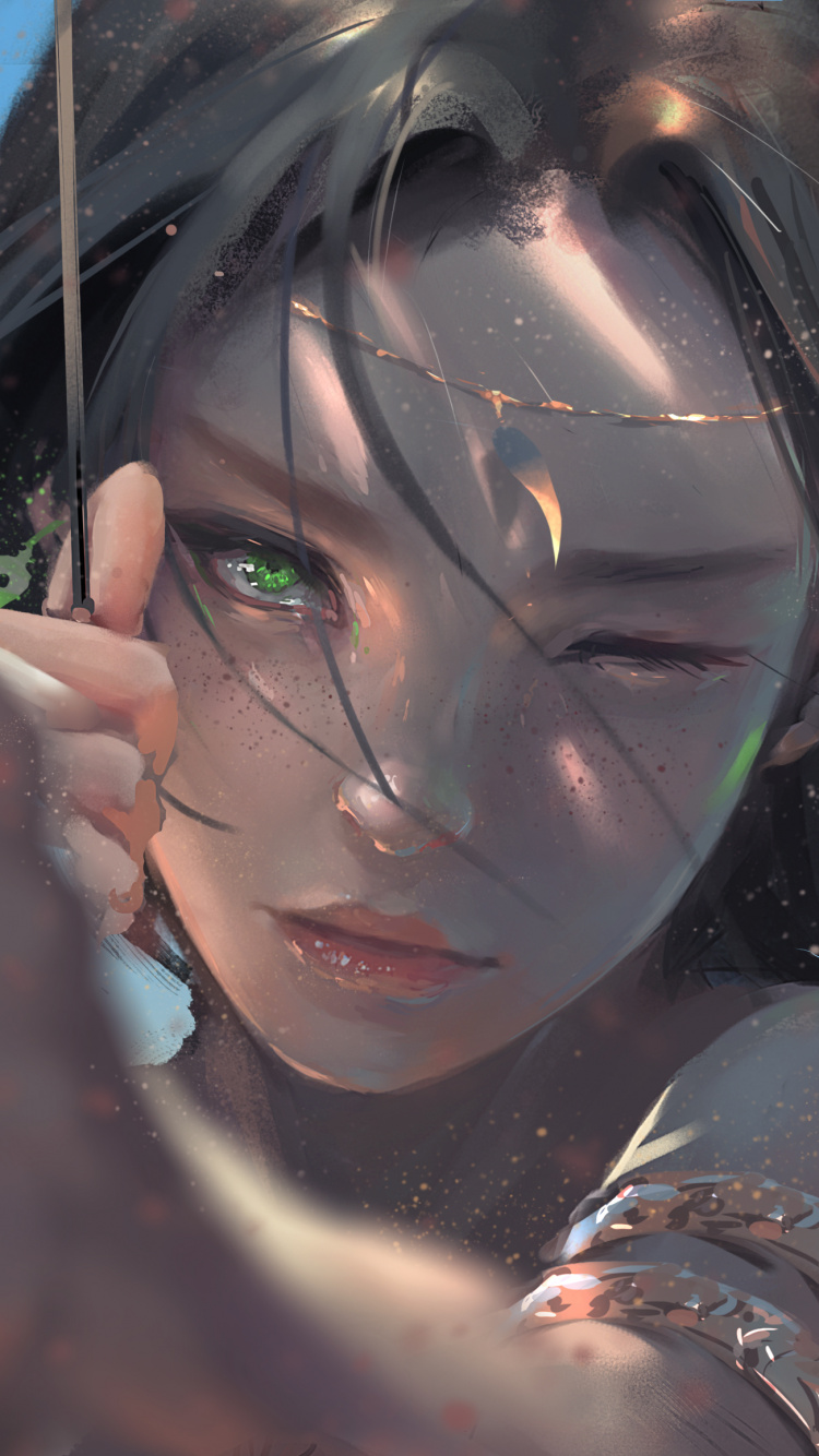 Обои иллюстрация, арт, рисование, характер, артист в разрешении 750x1334