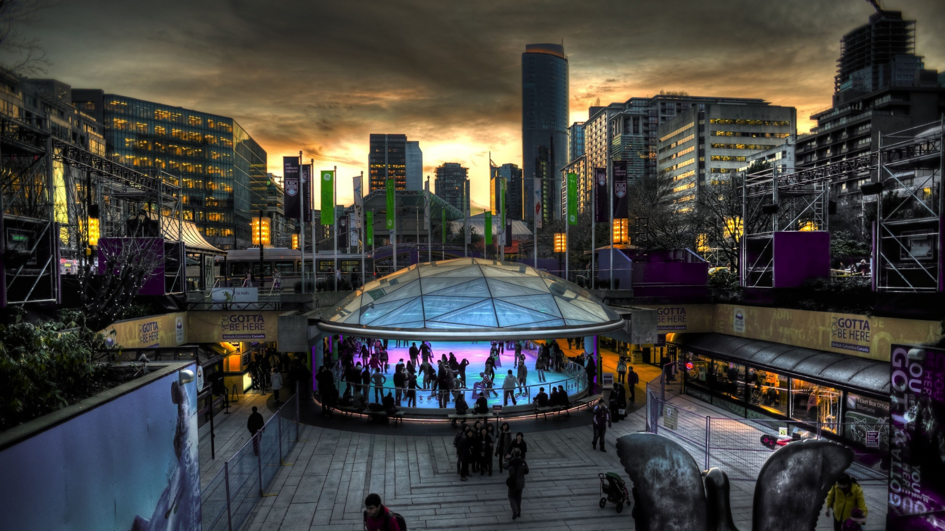 Обои будущее, город, городской пейзаж, метрополия, горизонт в разрешении 1920x1080