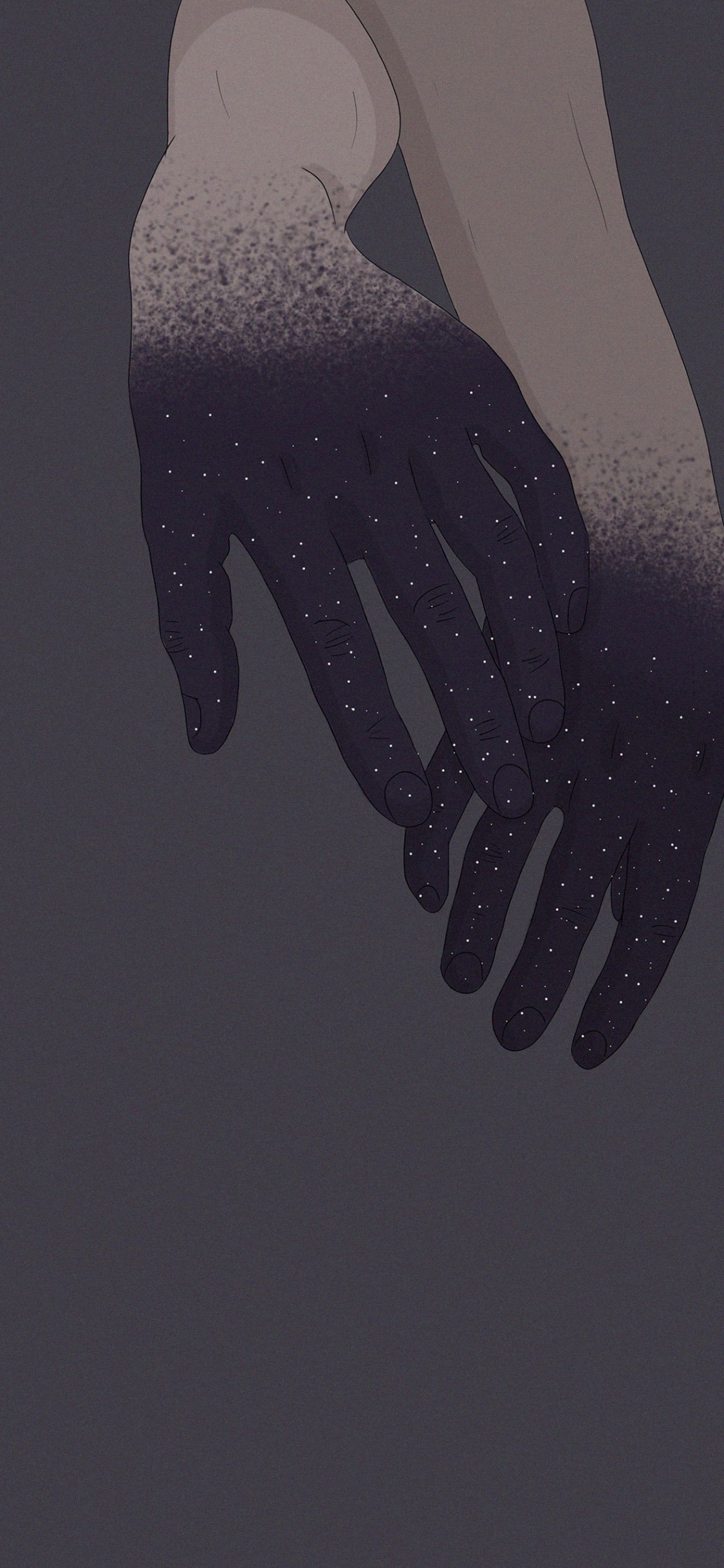 Обои визуальное искусство, арт, живопись, облако, жест в разрешении 1125x2436