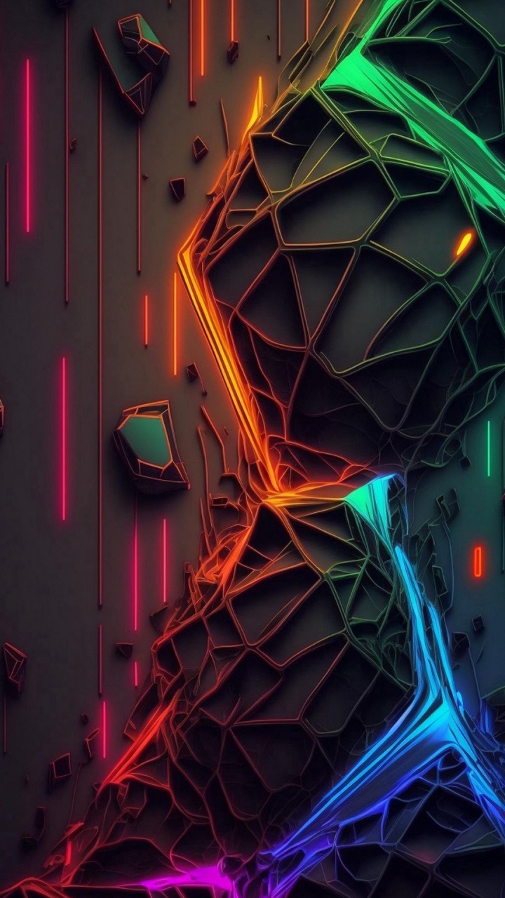 Обои андроид, свет, электричество, линия, красный цвет в разрешении 720x1280