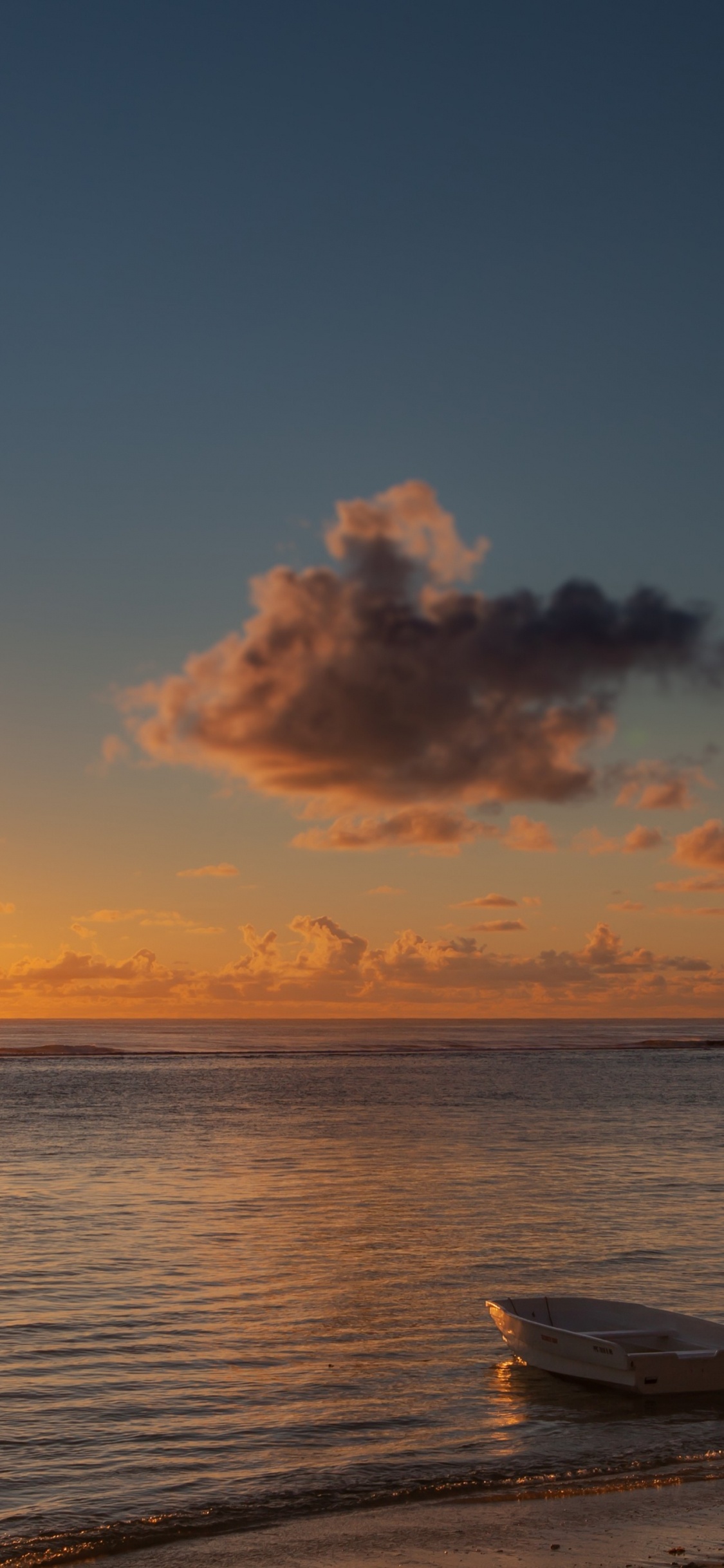 Обои море пляж закат, пляж, закат, восход солнца, море в разрешении 1125x2436