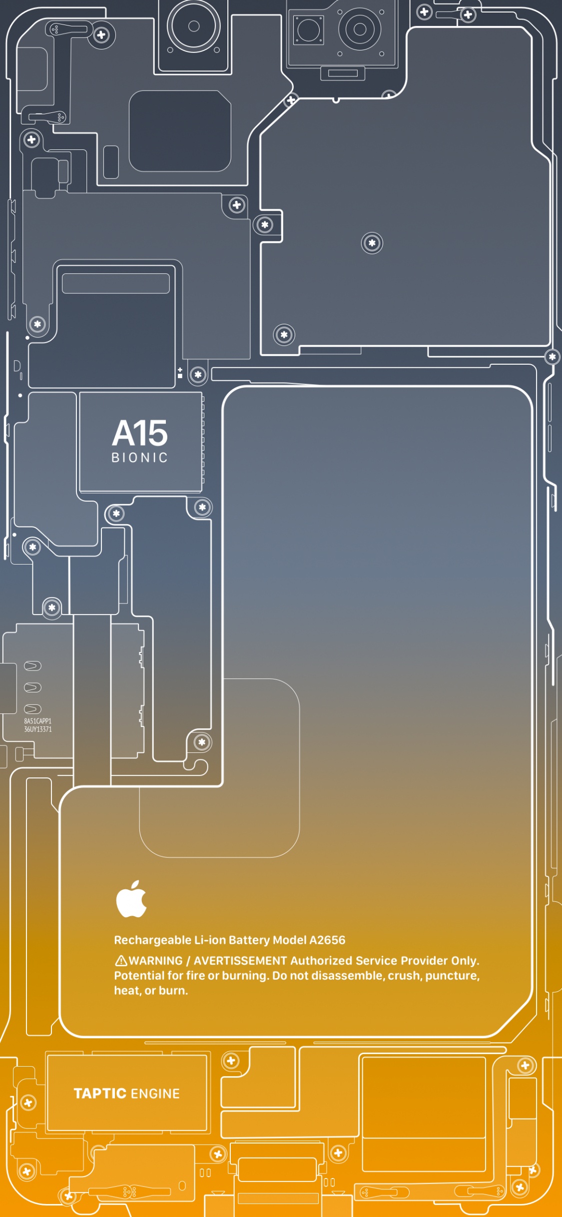 Обои яблоко, apple, iPhone, 15 бионических, магсейф в разрешении 1125x2436