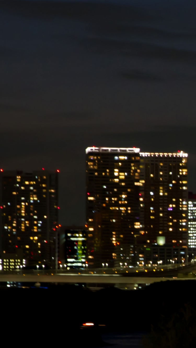 Обои Радужный мост, манхэттенский мост, подвесной мост, мост, ночь в разрешении 750x1334