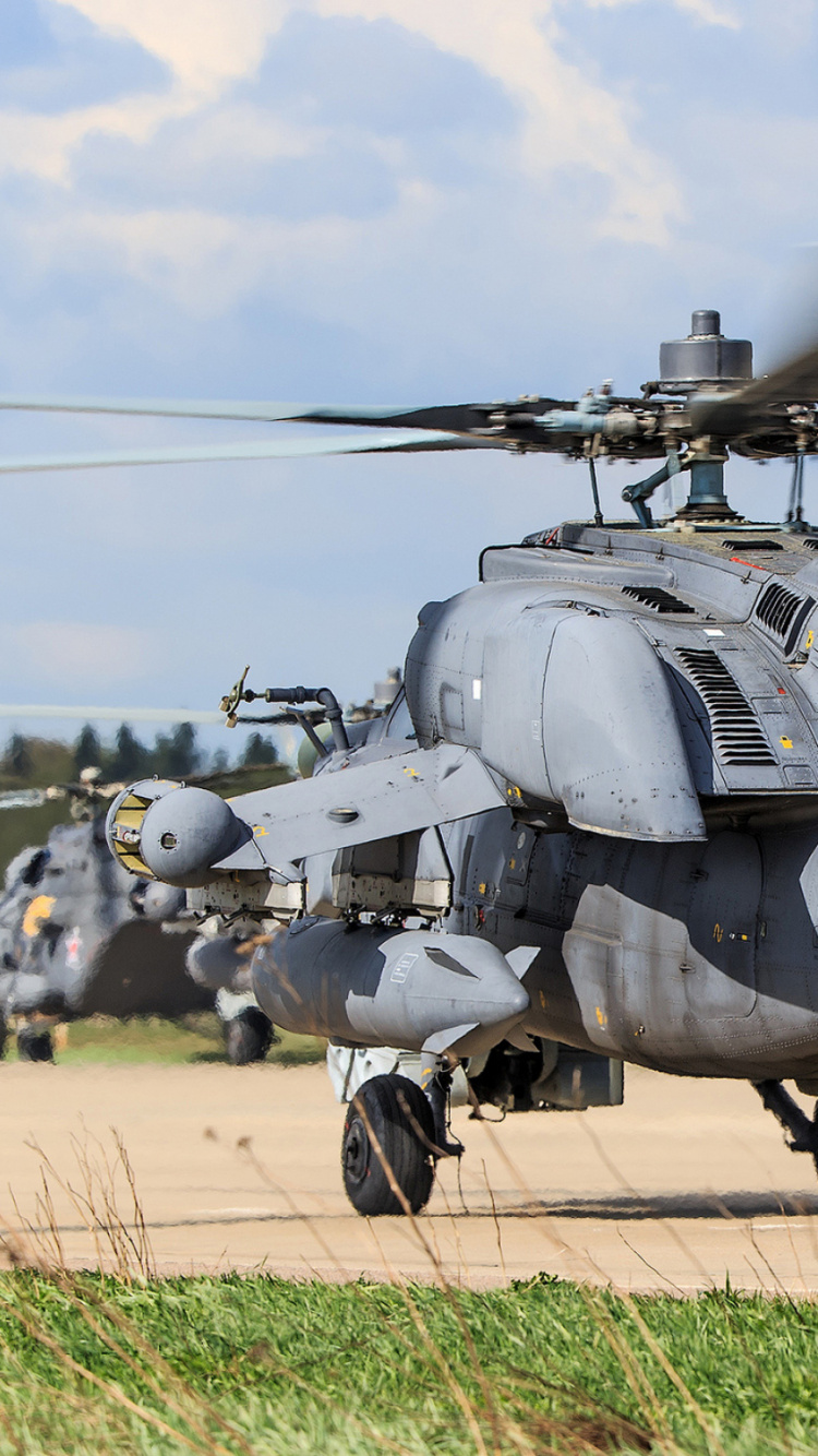 Обои военный вертолет, Вертолеты России, воздушные силы, винтокрылая машина, Ми 28 в разрешении 750x1334