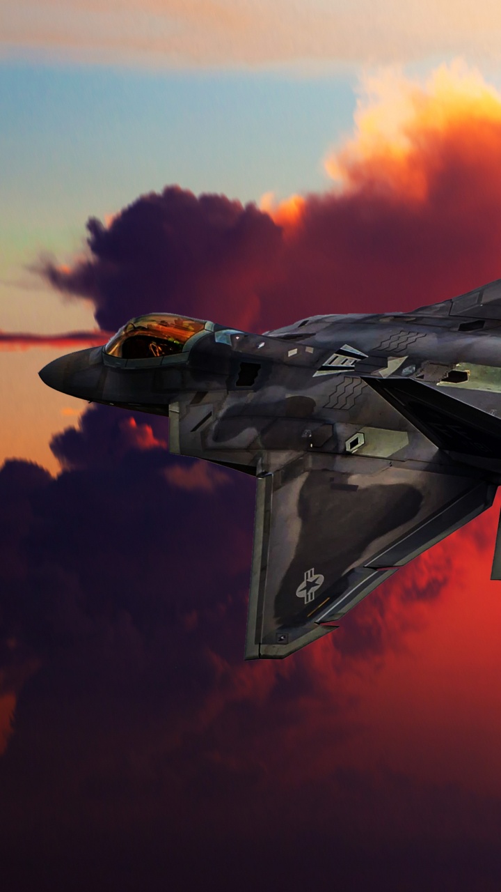 Обои самолет, самолеты, военный самолет, воздушные силы, истребительная авиация в разрешении 720x1280