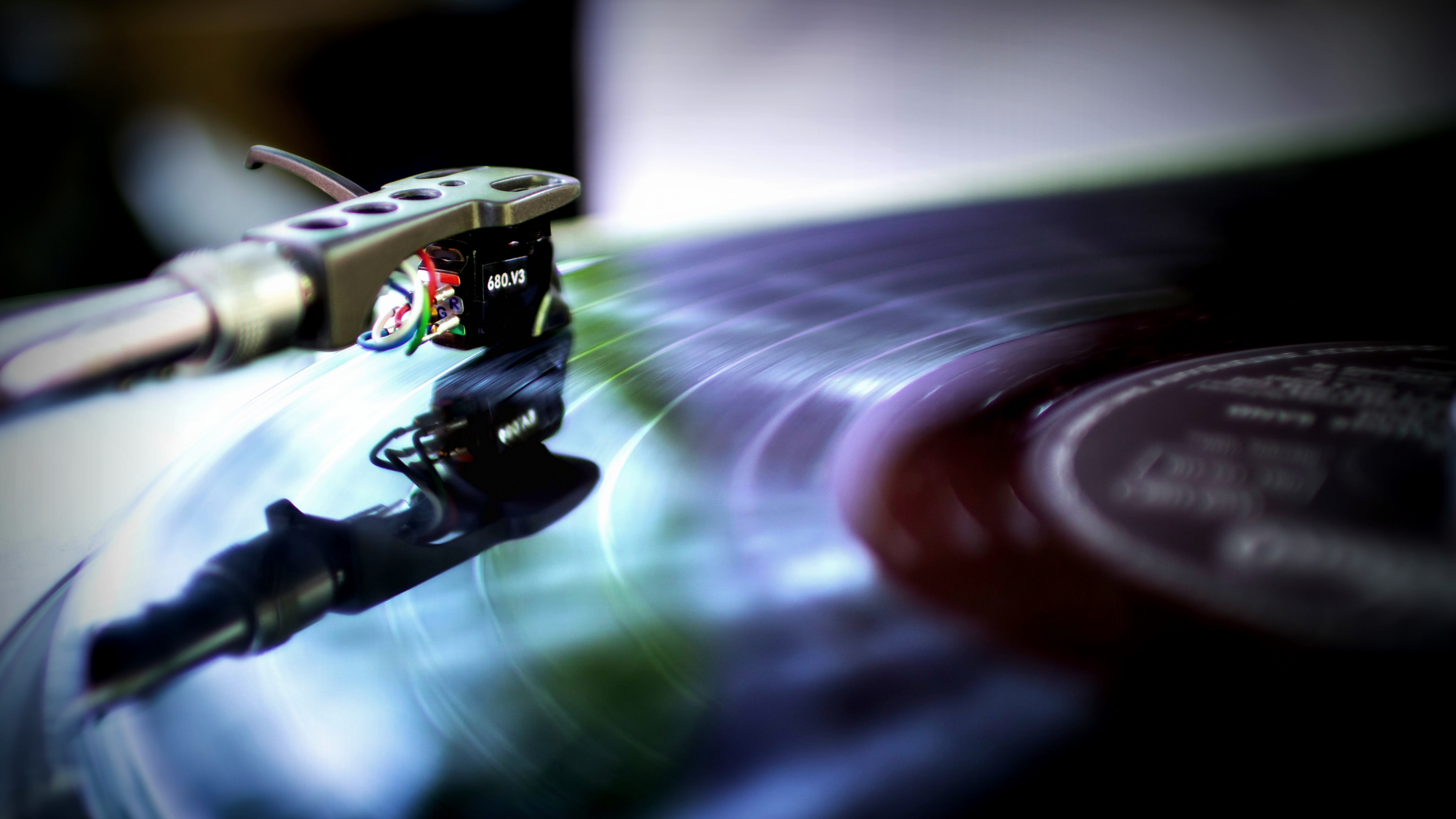 Обои граммофонная пластинка, фонограф, космос, игры, музыкальный магазин в разрешении 3840x2160