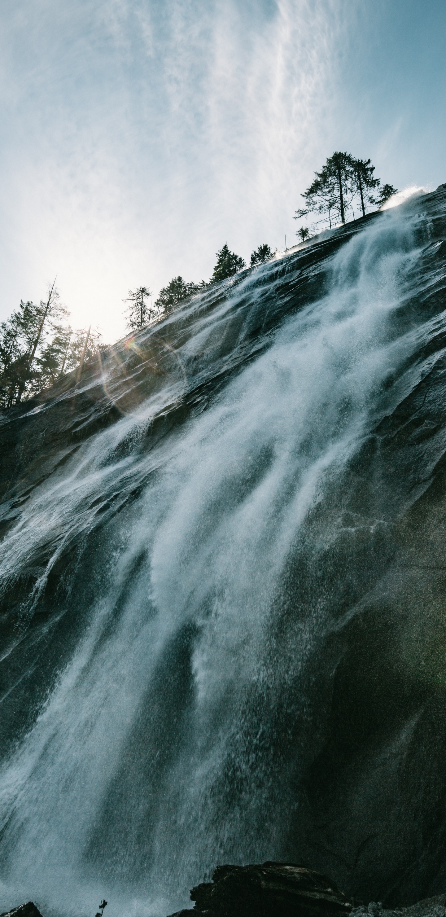 Обои индекс, водоем, гидроресурсы, водопад, вода в разрешении 1440x2960