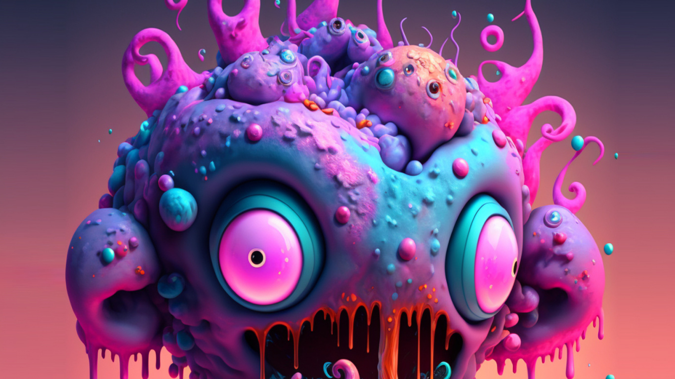 Обои визуальное искусство, графический дизайн, пурпур, розовый, арт в разрешении 1366x768