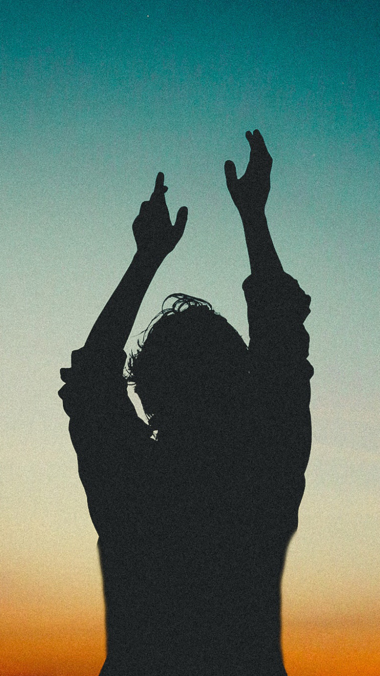 Обои Люди в природе, Счастлив, силуэт, спокойный, физическая подготовка в разрешении 750x1334