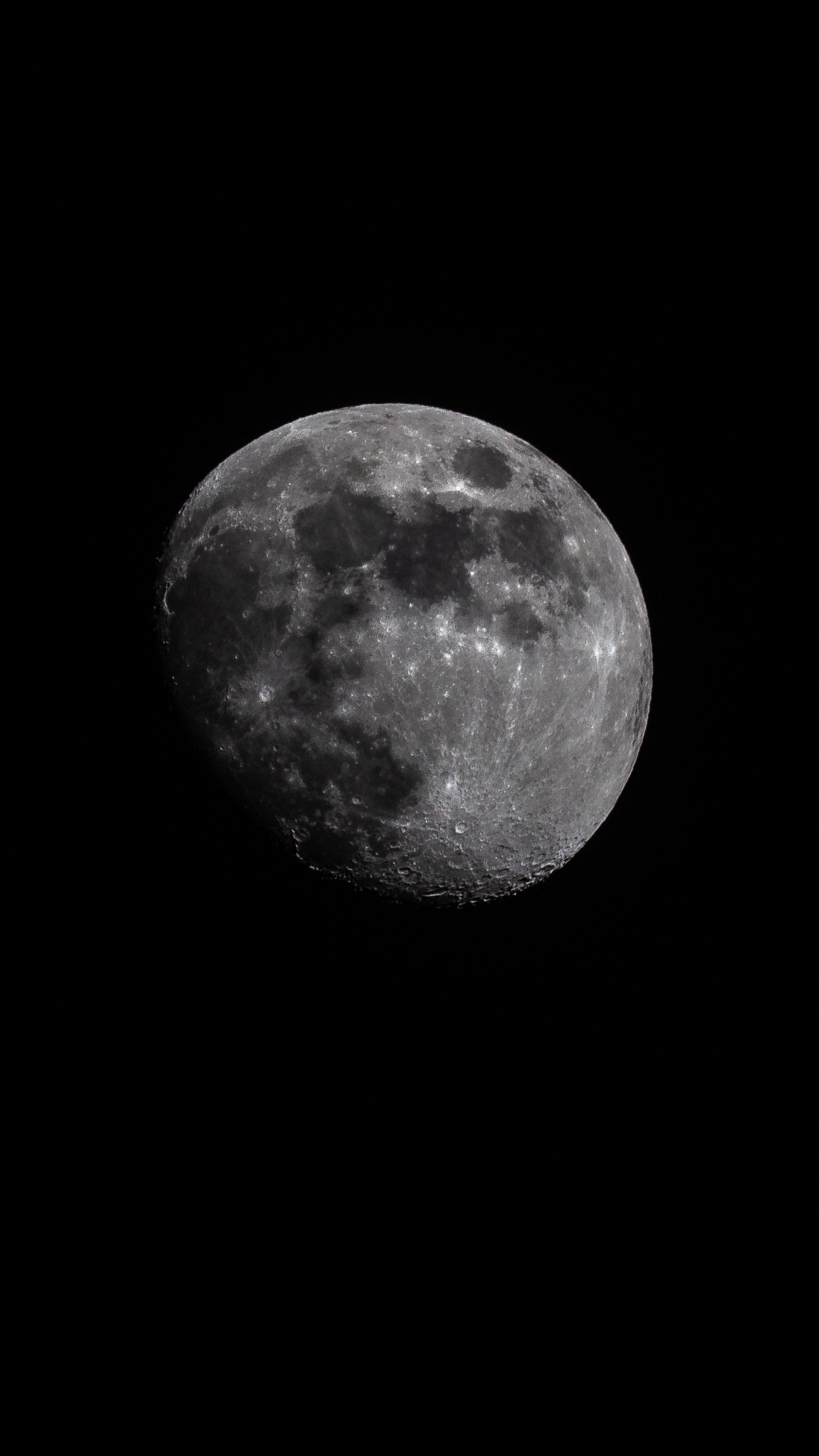 Обои луна, черный, астрономический объект, атмосфера, небесное явление в разрешении 1440x2560