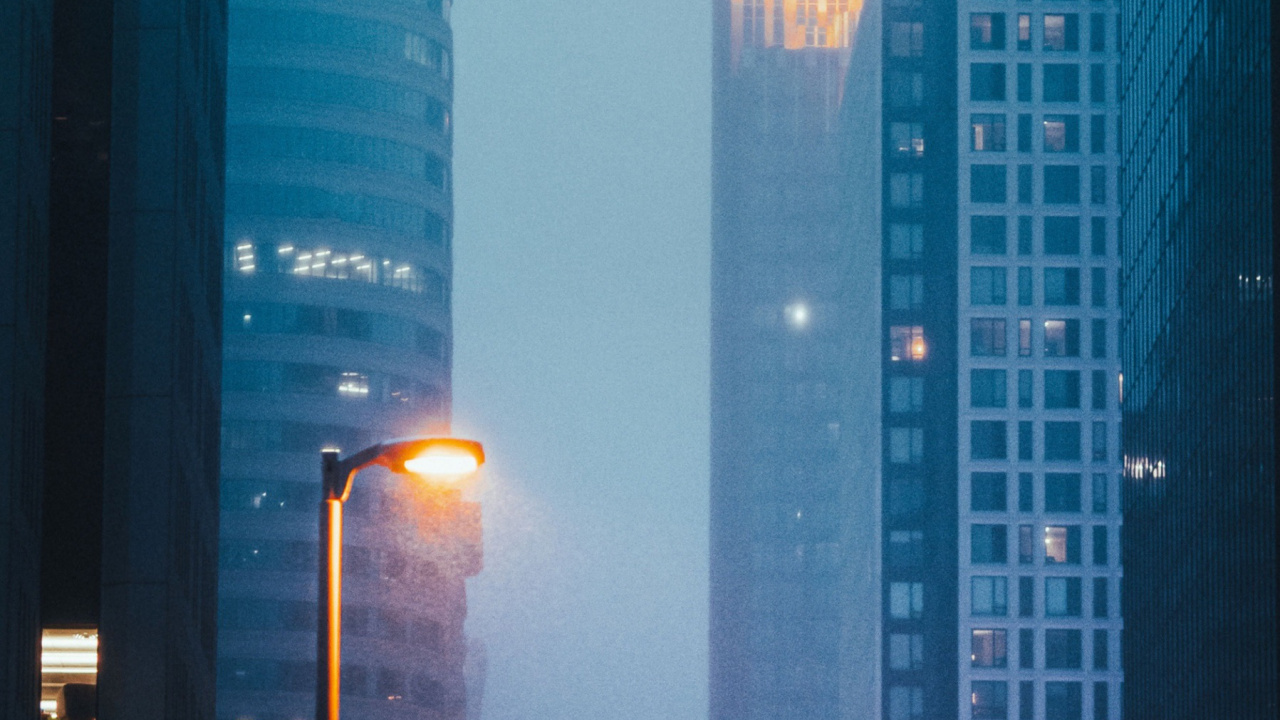 Обои улица, город, небоскреб, здание, атмосфера в разрешении 1280x720