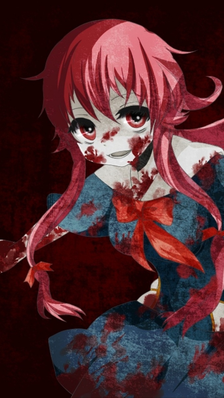 Обои юно gasai, дневник будущего, аниме, Манга, яндере в разрешении 720x1280